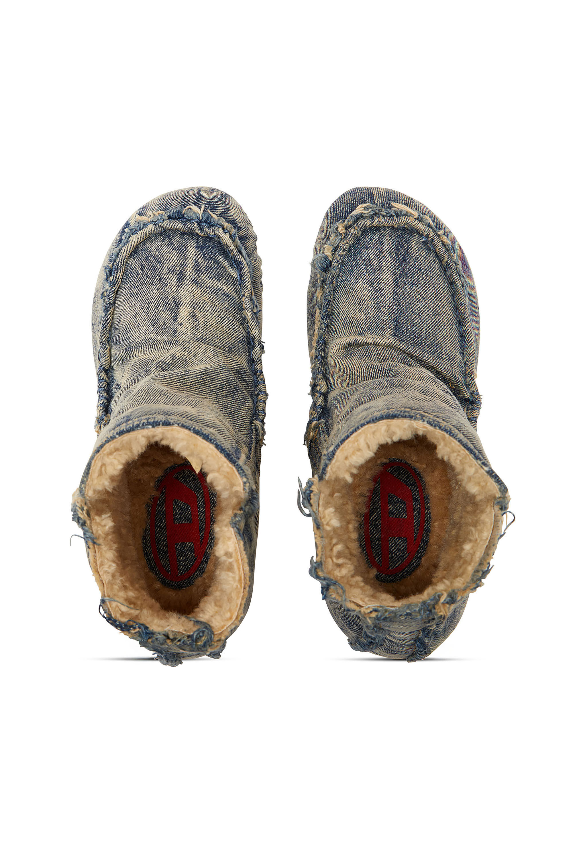 Diesel - D-WOODSTOCK HEEL AB, D-Woodstock - Botas de denim con tacón Mujer in Azul marino - 4