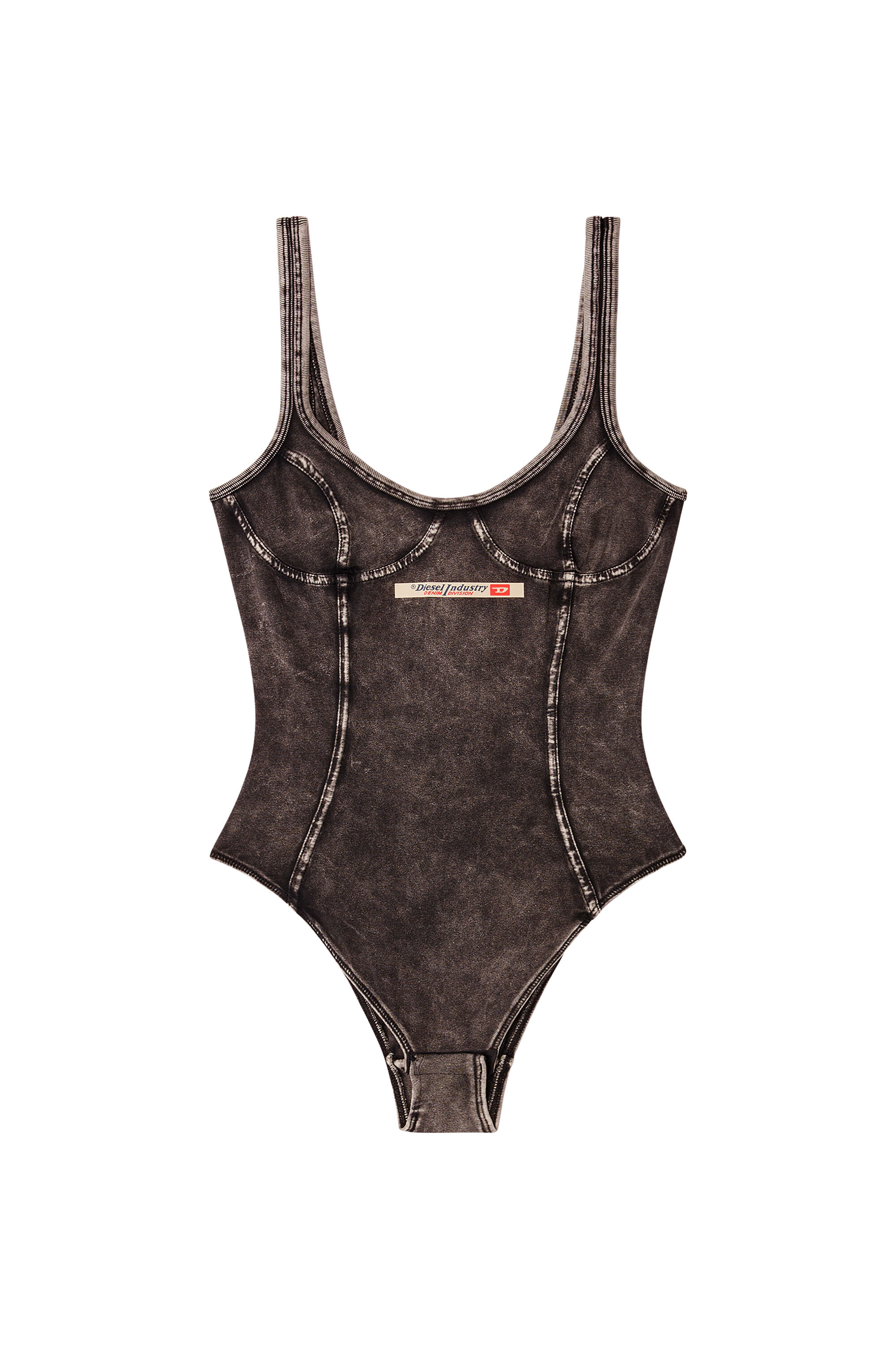 Diesel - CAMI-DNM, Sujetador sin tirantes con logotipo grande Mujer in Negro - 2