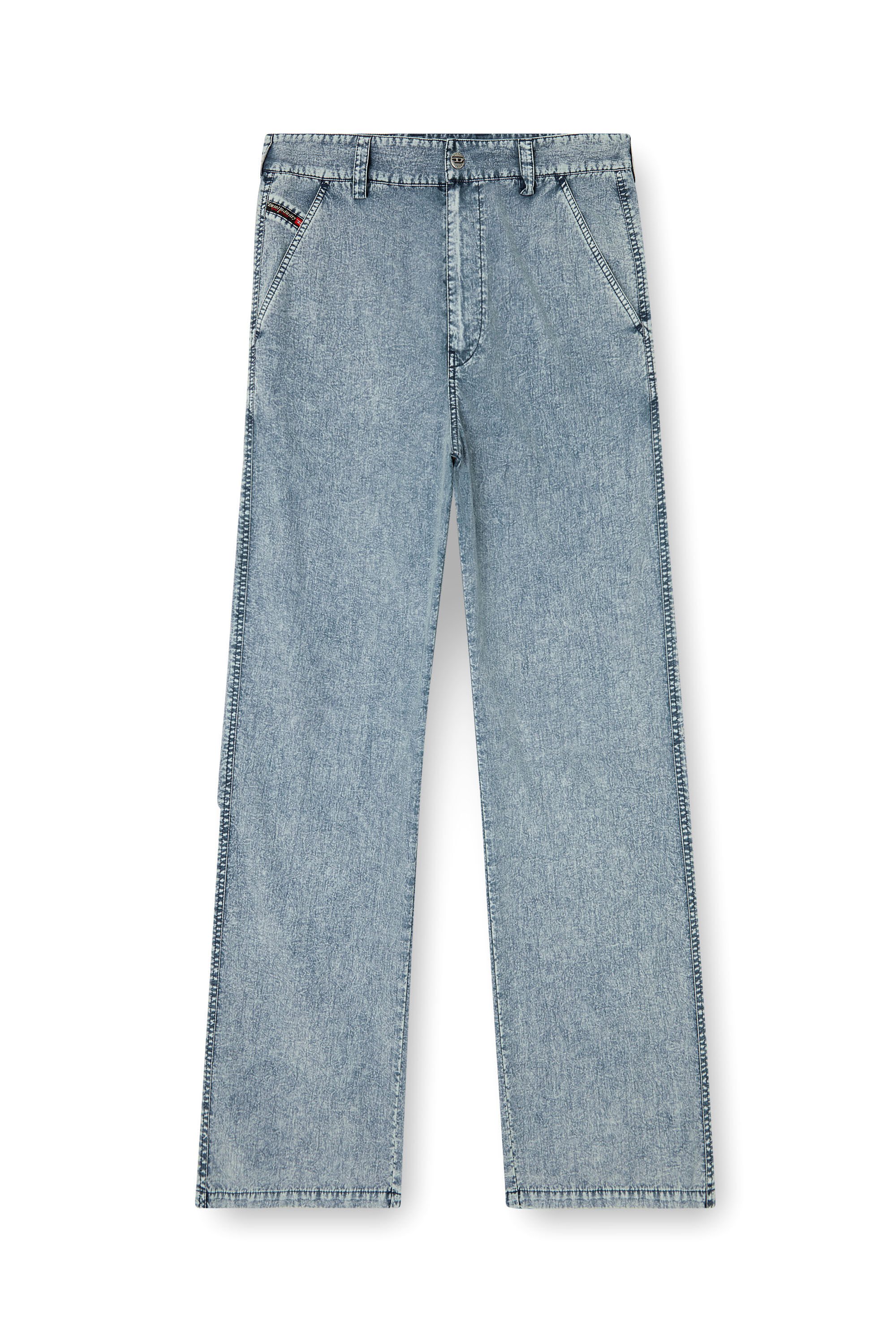 Diesel - P-HANTIK-CHINO, Pantalones chinos en taslan de nailon reciclado Hombre in Azul marino - 2