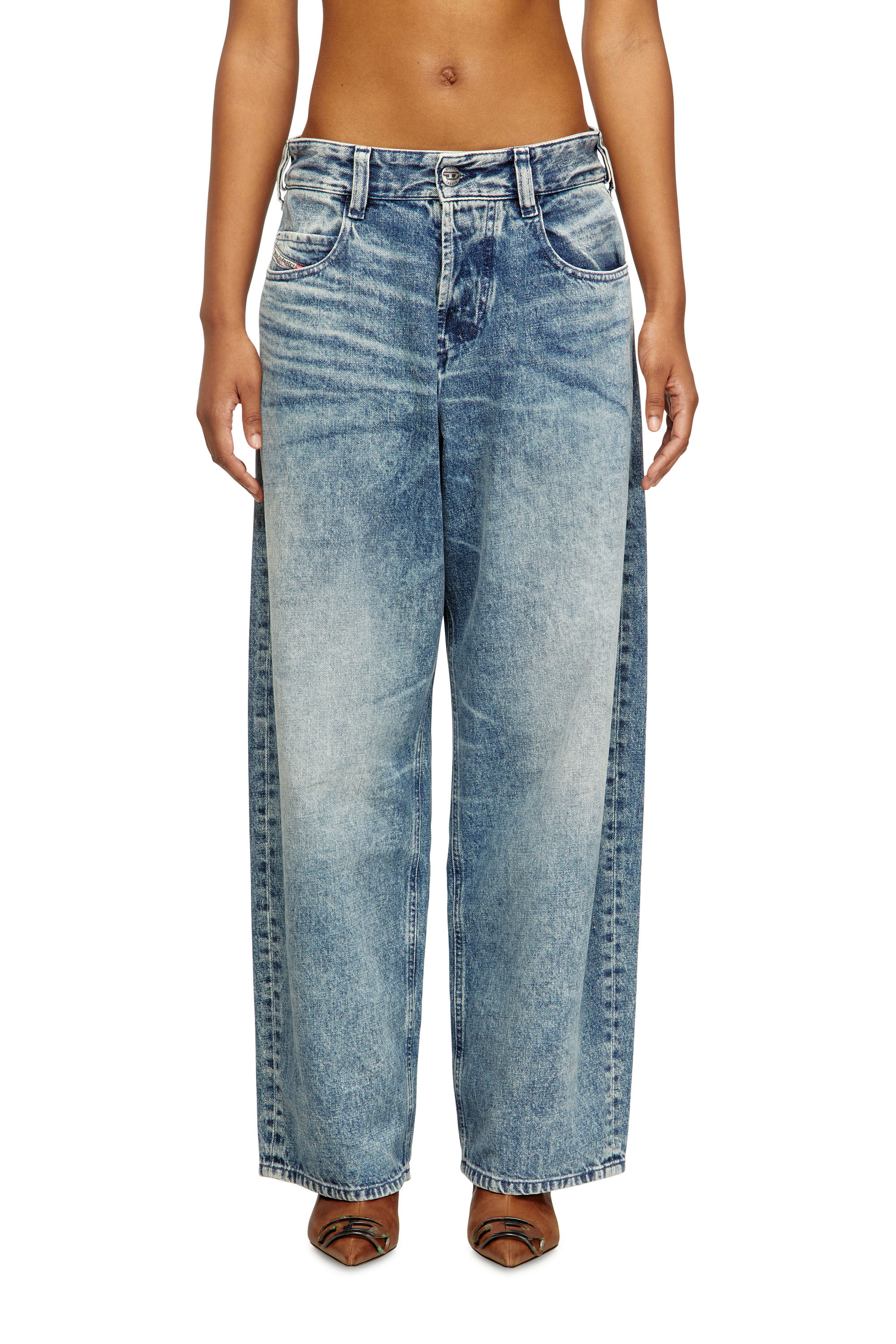 Diesel - Relaxed Jeans 1997 D-Enim 007DA Unisex, Azul Claro - 6