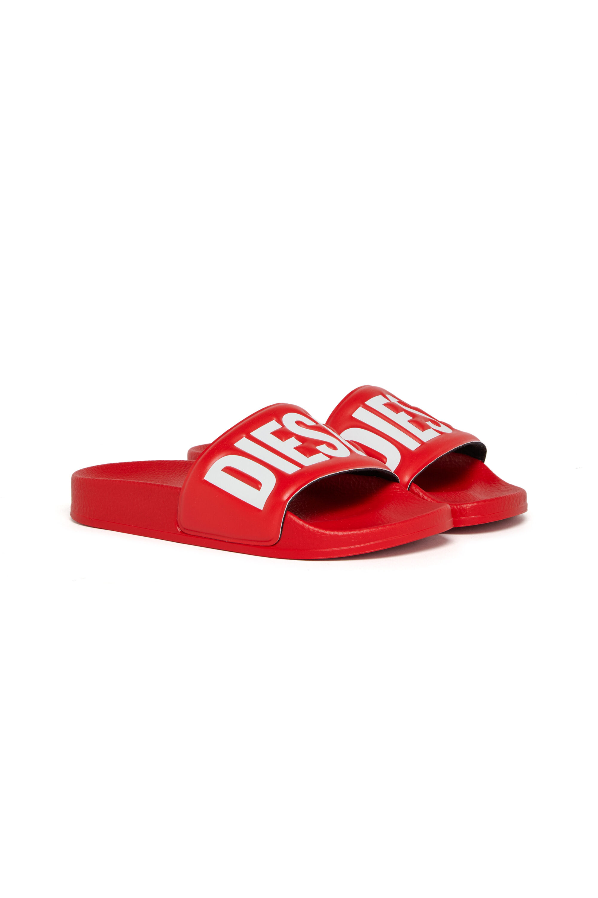 Diesel - SA-BWBISQOF, SA-BWBISQOF-Zapatillas con logotipo grabado en relieve Unisex in Rojo - 2