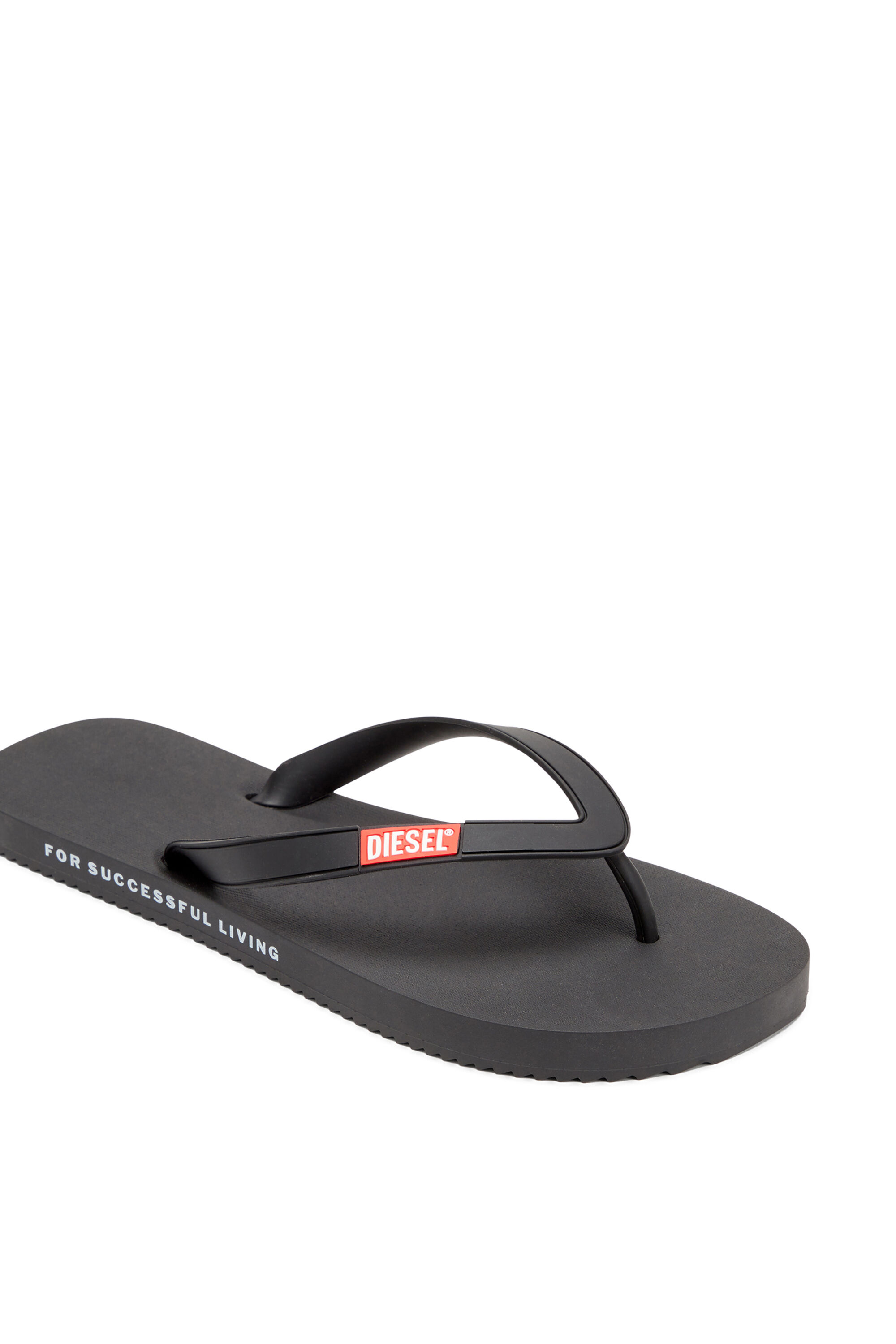 Diesel - SA-RIO, Sa-Rio-Chancletas de goma Hombre in Negro - 6