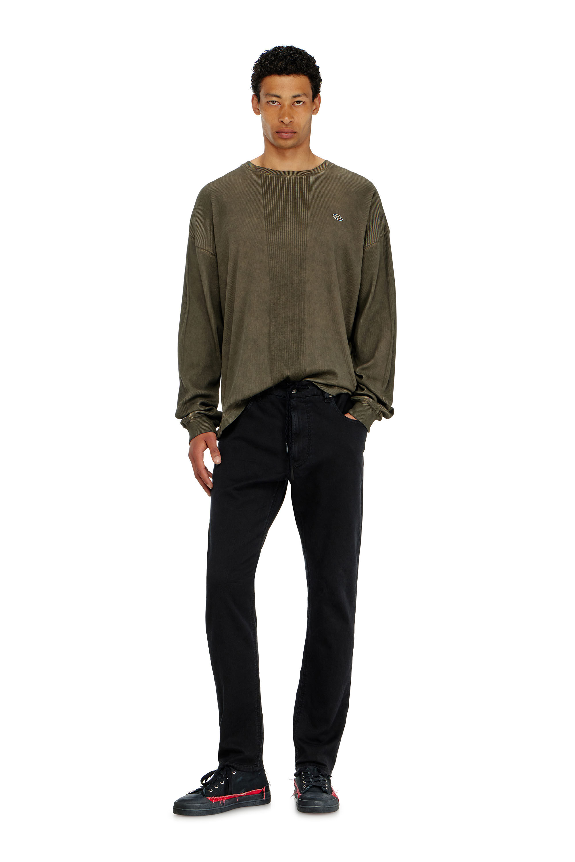 Diesel - Regular 2032 D-Krooley Joggjeans&reg; 068NH Hombre, Negro/Gris oscuro - 1