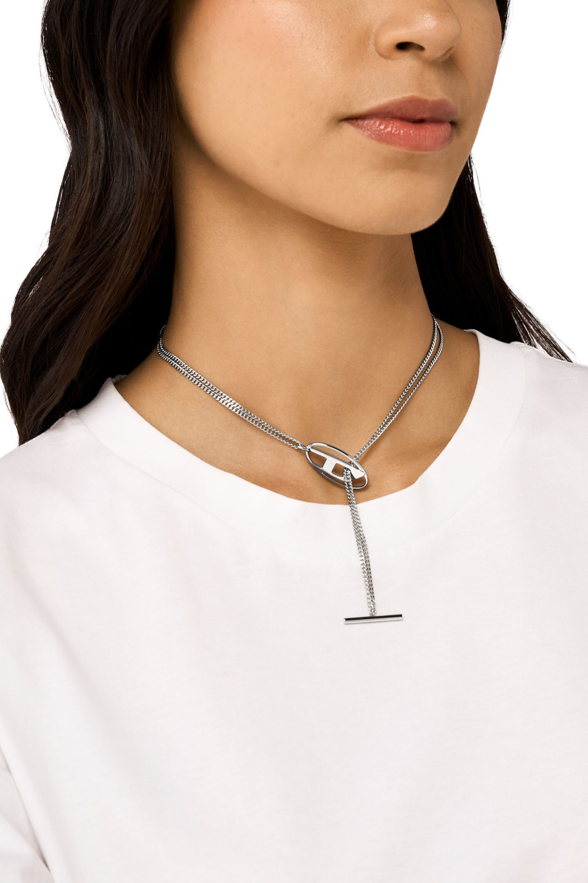 Women's Stainless Steel Chain Necklace | Silver | Diesel