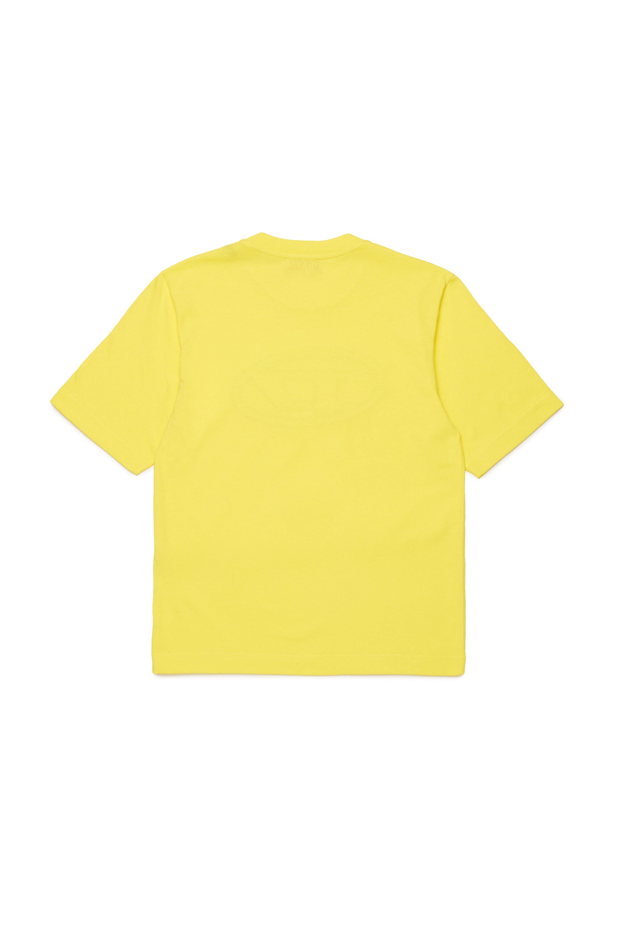 Diesel - TJUSTBIGOVAL OVER, Man T-shirt with Oval D outline logo in Yellow - Image 2