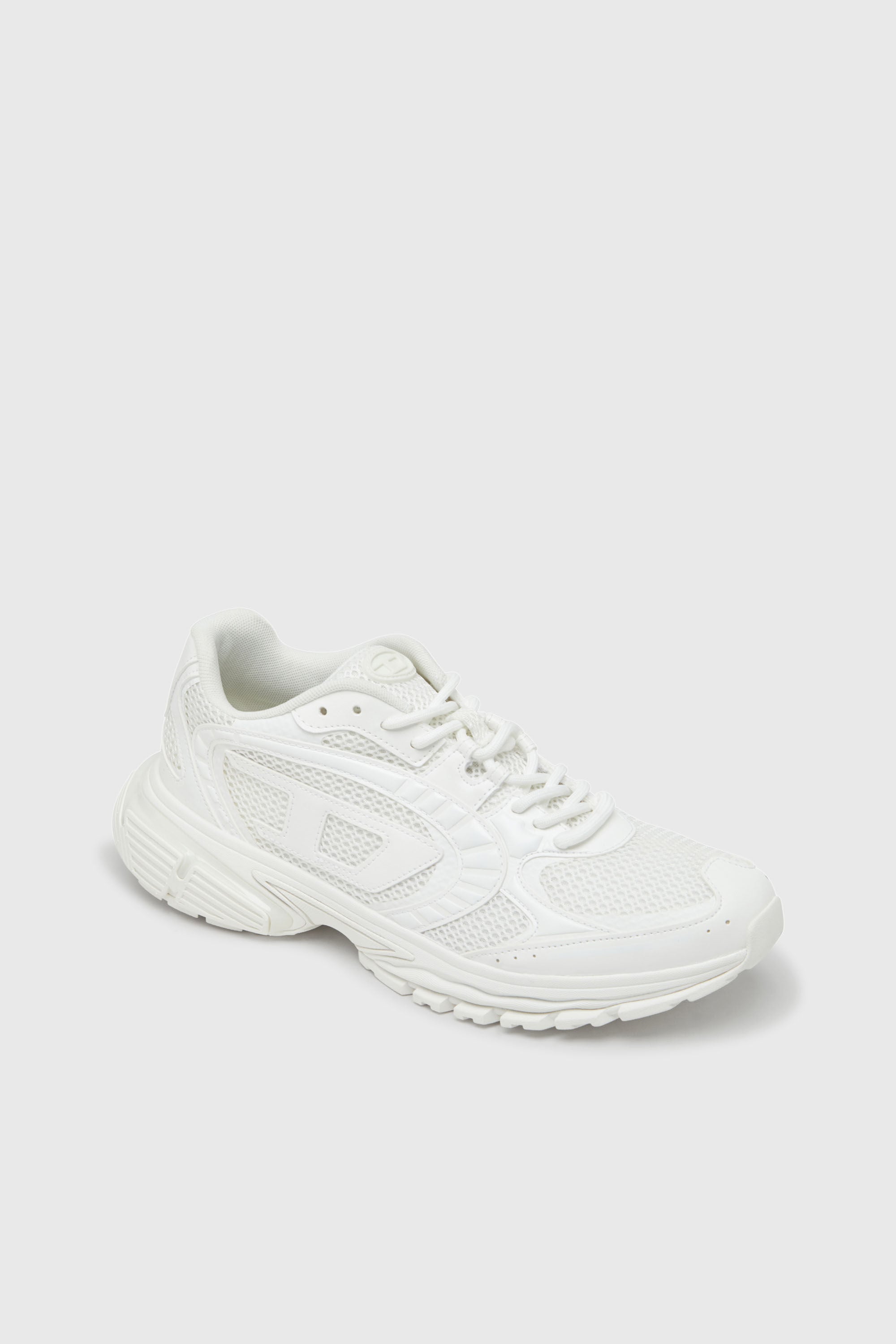 Diesel - S-PRO-V-DENSE LOW W, S-Pro-V-Dense-Zapatillas de malla monocrom&aacute;tica con logotipo Oval D Mujer in Blanco - 6