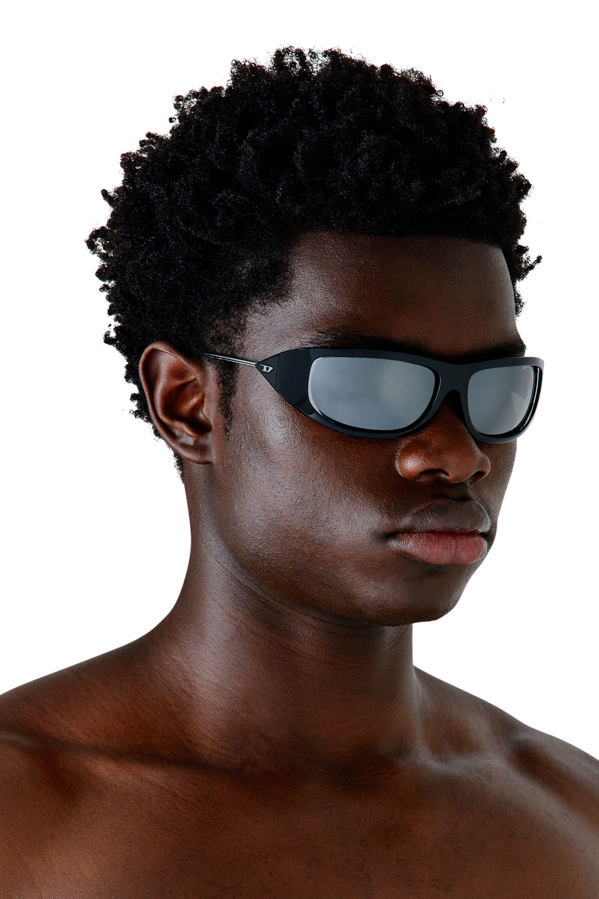 Gafas con estilo envolvente Mujer Negro Diesel