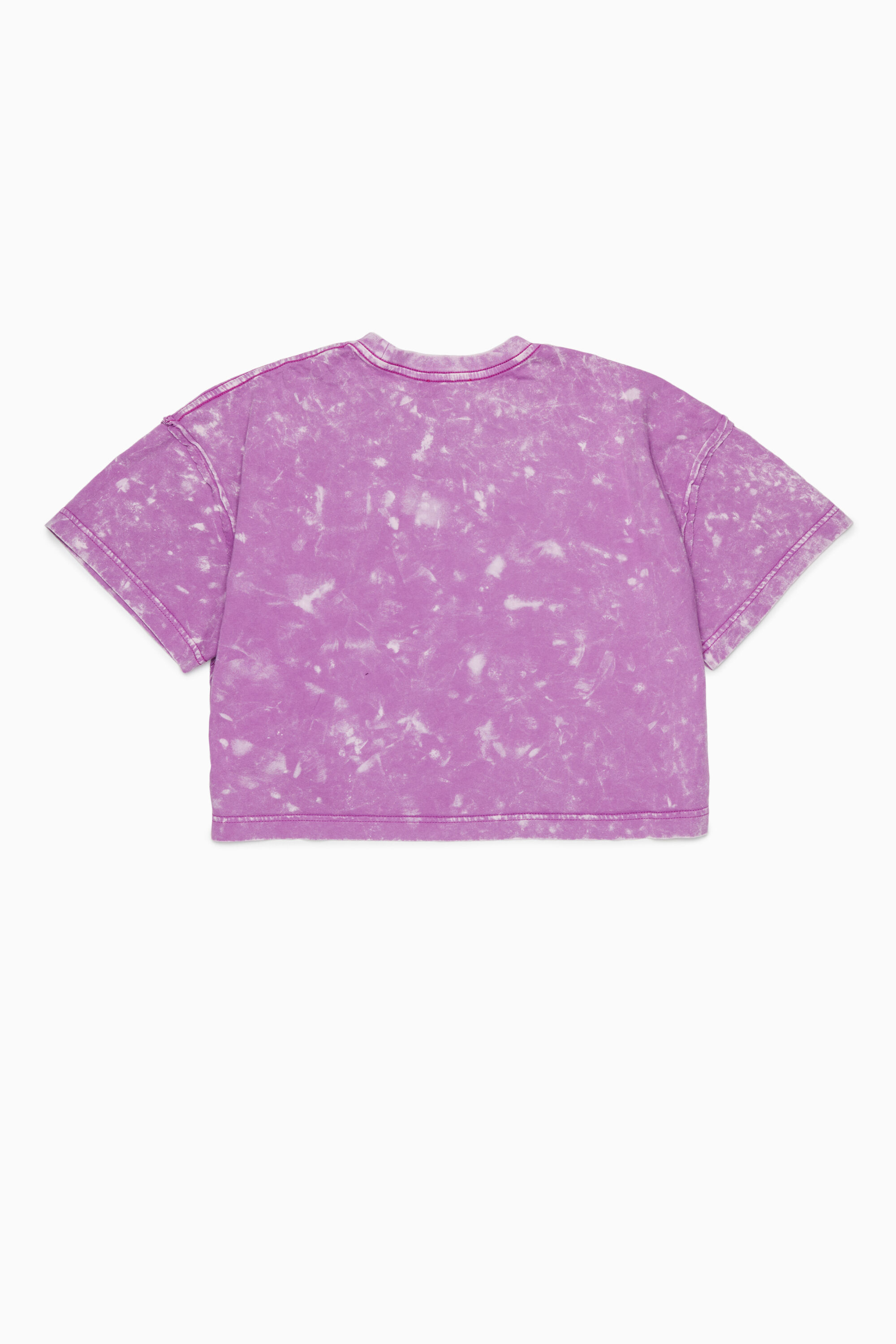 Diesel - TLOXY, Camiseta cropped con efecto tie-dye Mujer in Morado - 2