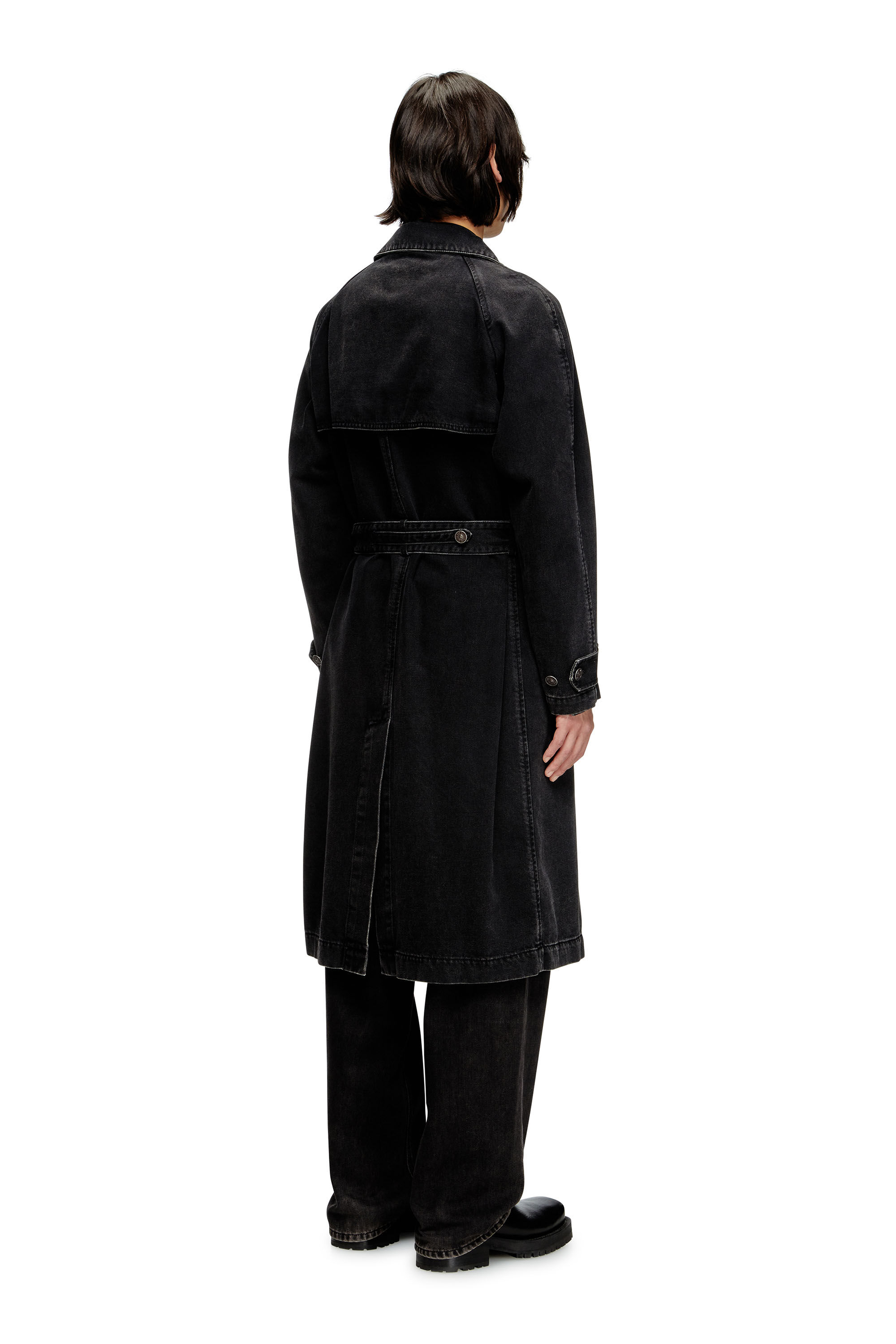 Diesel - D-DELIRIOUS-D, Gabardina en denim de lavado impecable Hombre in Negro - 4