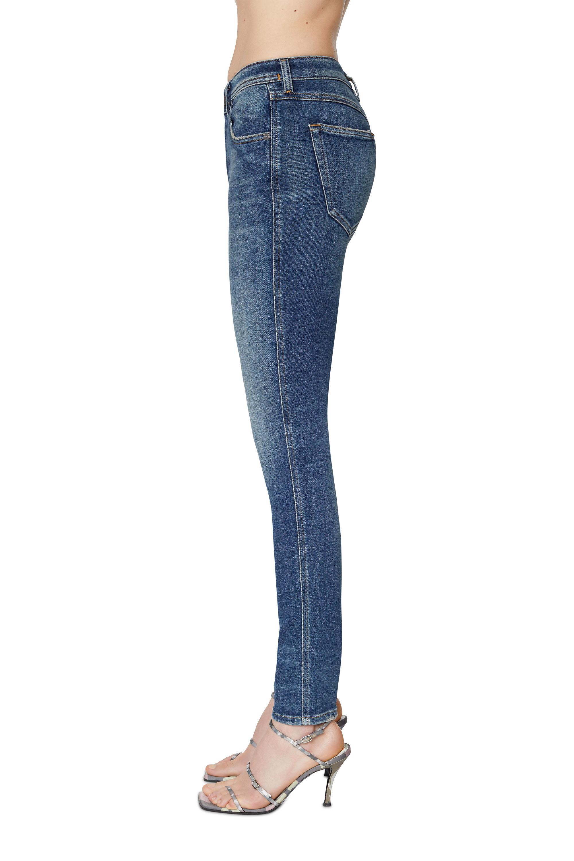 Diesel - 2015 BABHILA 09D99 Skinny Jeans, Azul medio - Image 5