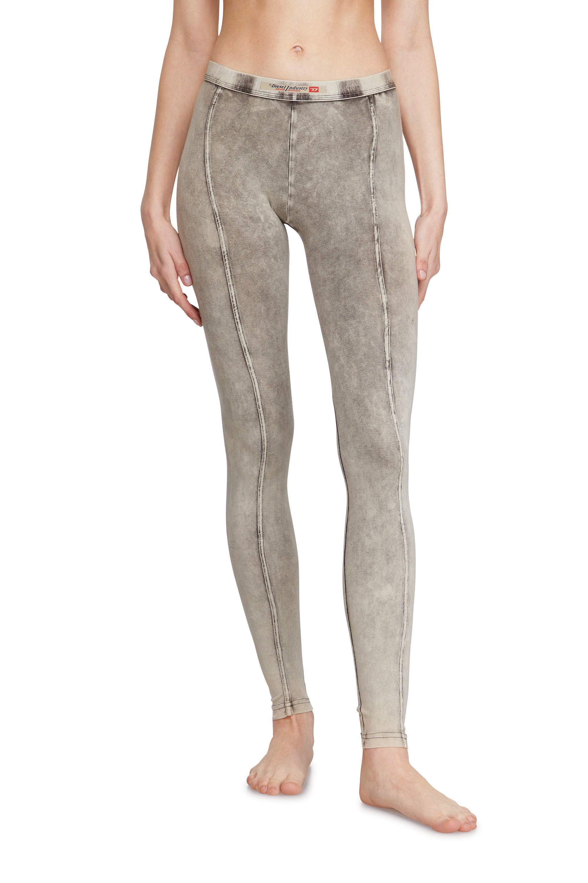Diesel - ATHENA-DNM, Jeggings de tejido tipo jersey con efecto denim Mujer in Gris - 3