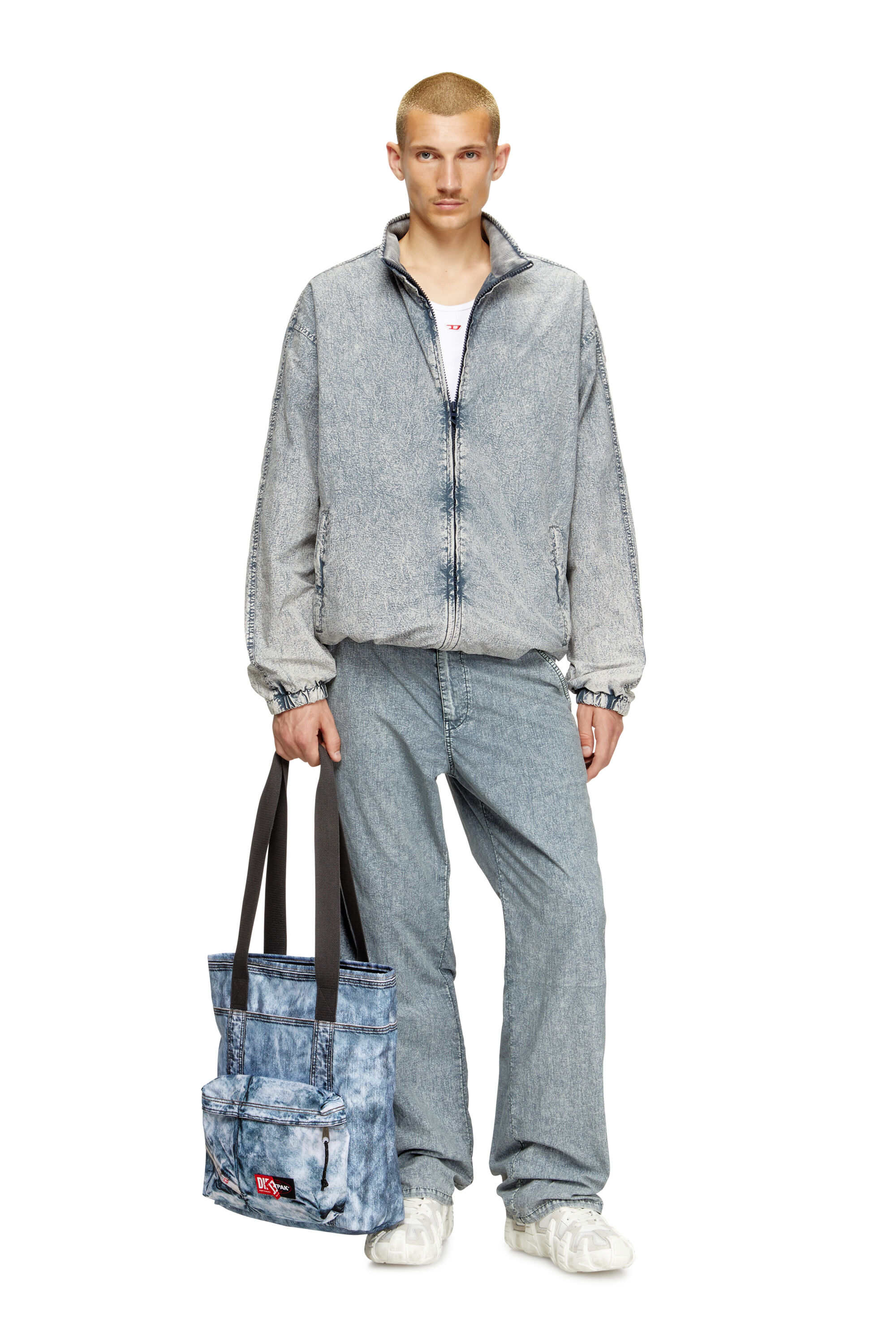 Diesel - DIESEL TOTE, Bolso tote en denim trampantojo Unisex in Azul marino - 5
