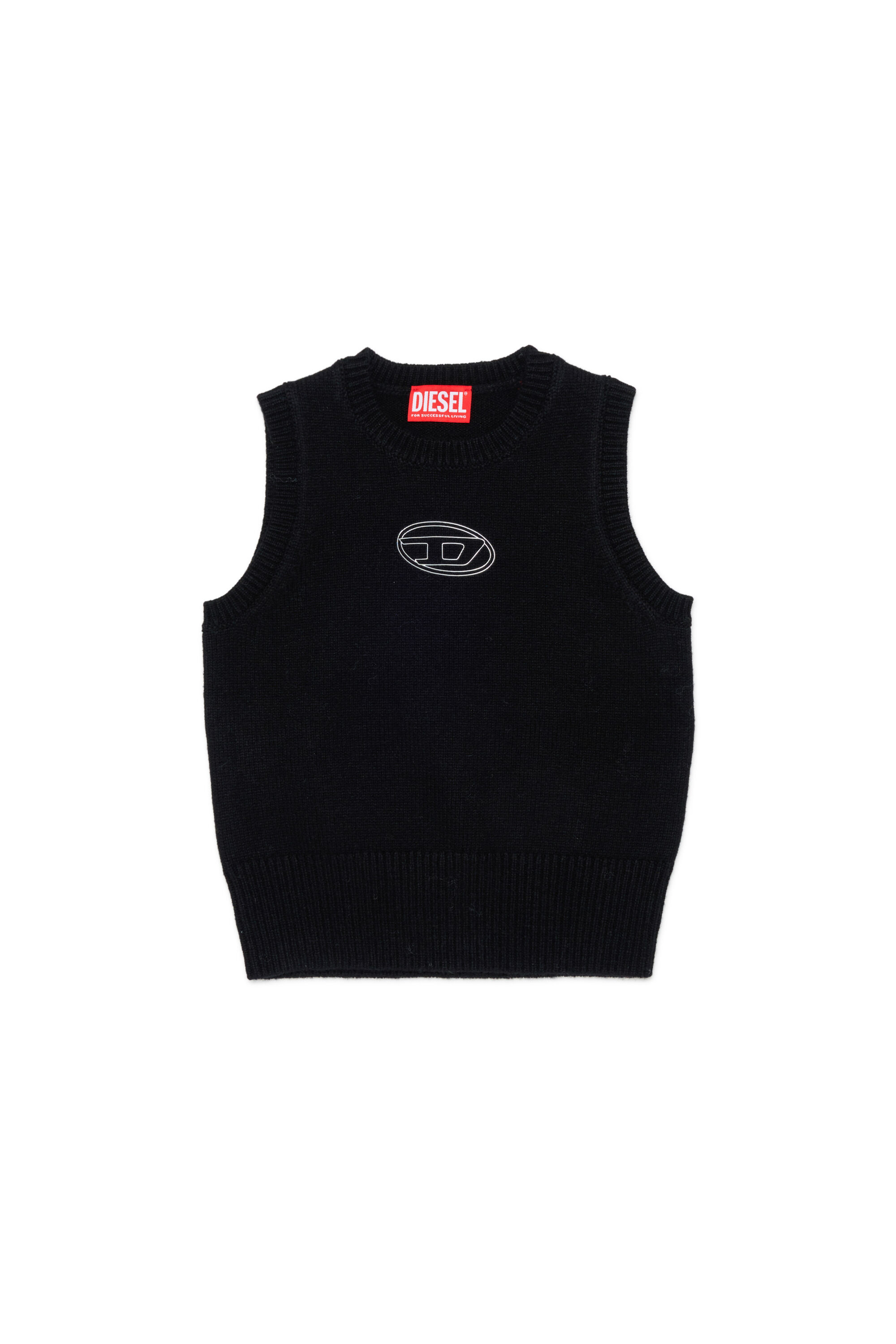 Diesel - KIMKY, Chaleco de punto enriquecido con cachemira Mujer in Negro - 1
