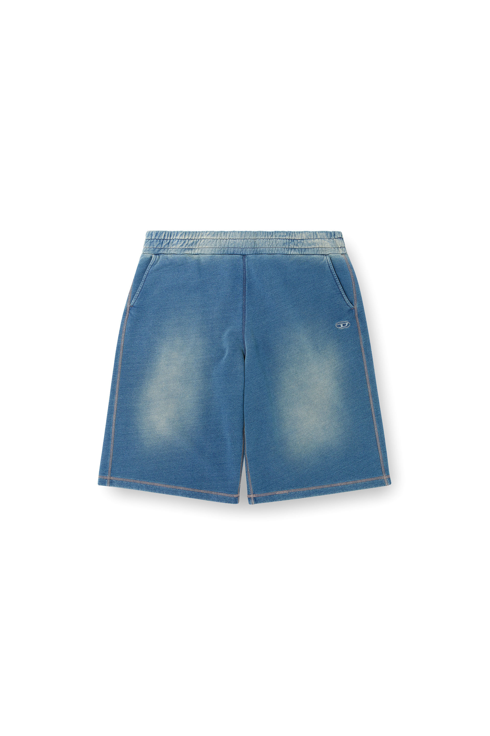 Diesel - P-CERCHIO, Pantalones cortos deportivos índigo desteñidos Hombre in Azul marino - 2