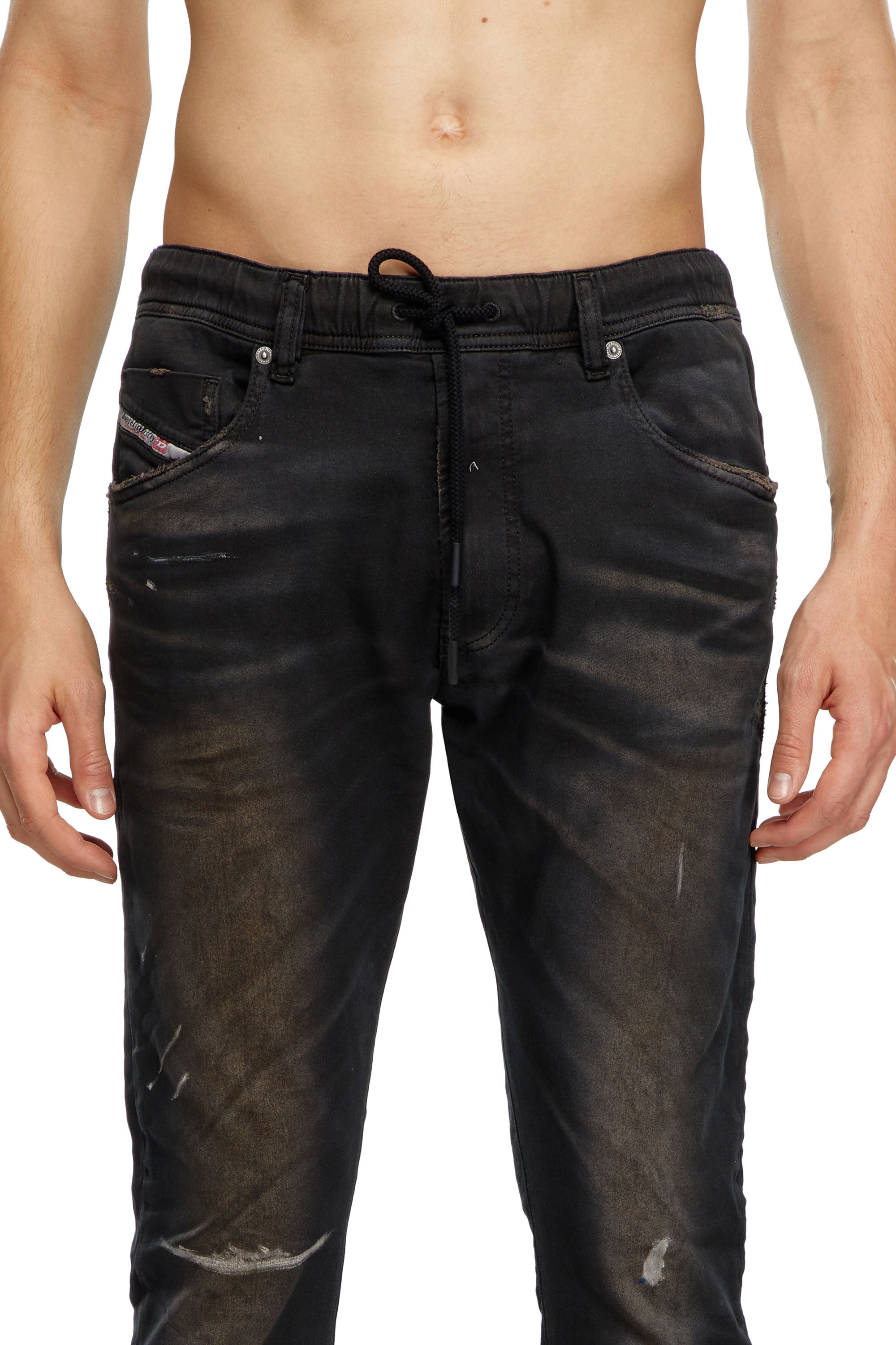 Diesel - Regular 2030 D-Krooley Joggjeans® 068LW Hombre, Negro - 5