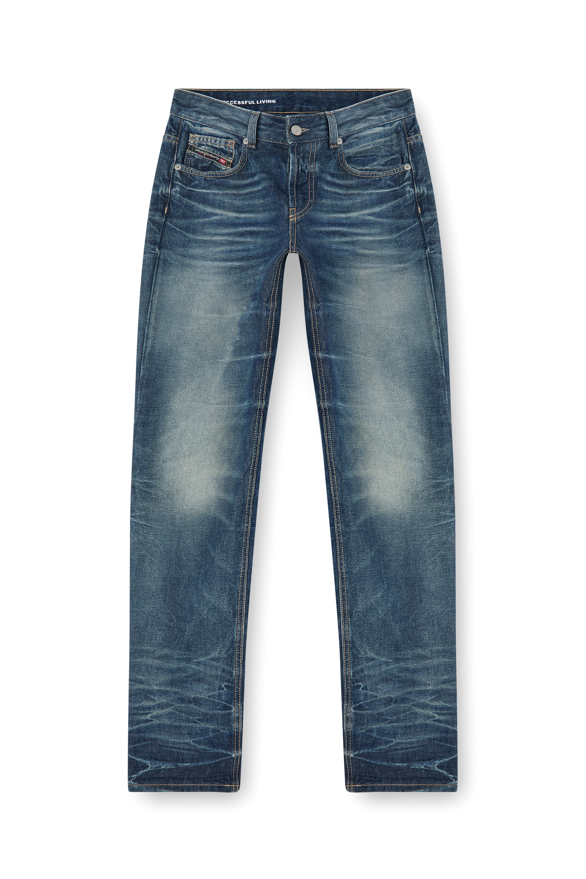 Diesel - Regular Jeans D-Heel 0DBFC Mujer, Azul medio - 7