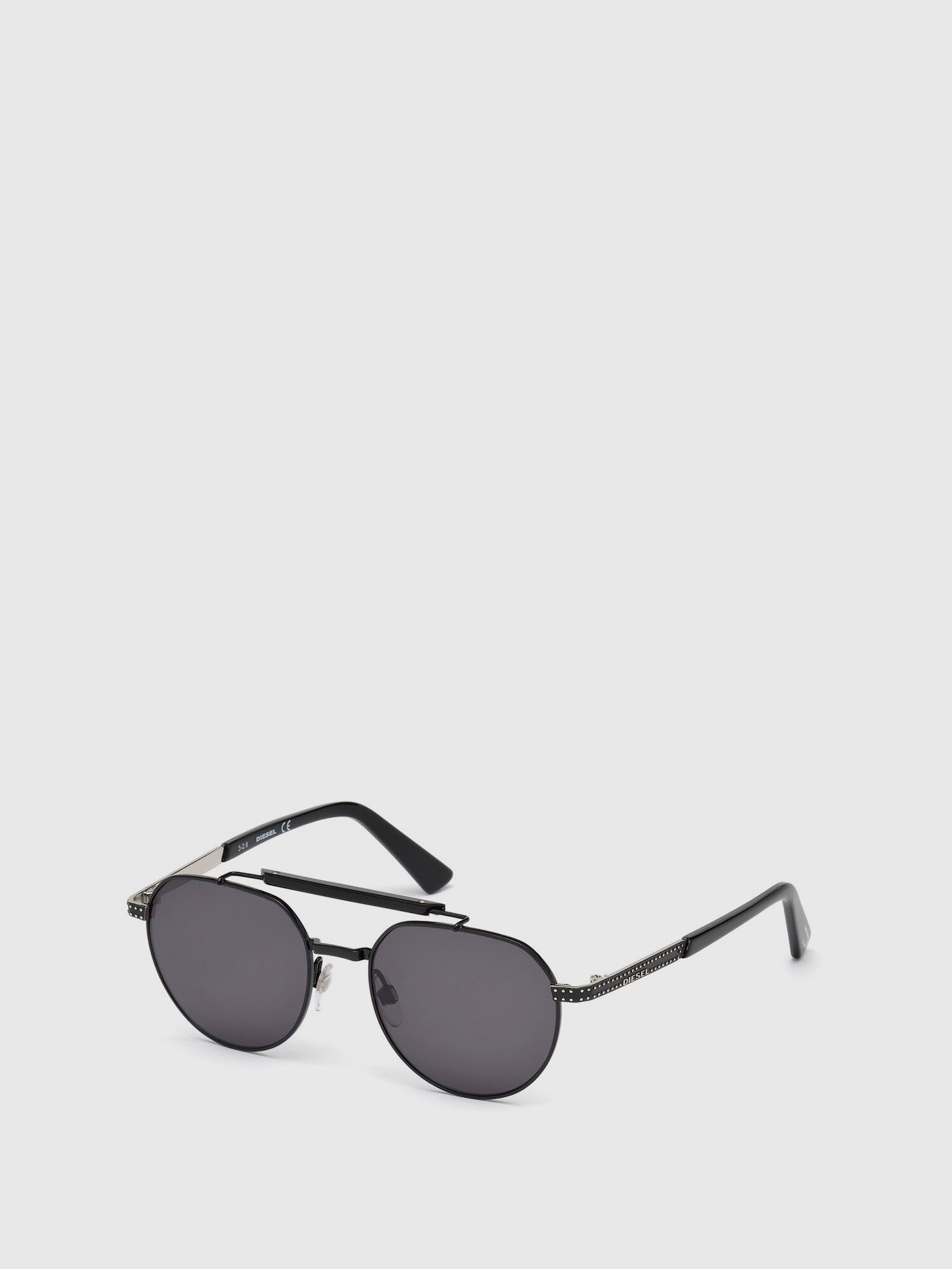 Diesel - DL0239, Gafas con montura redondeada de inspiración ochentera Unisex in Negro - 4