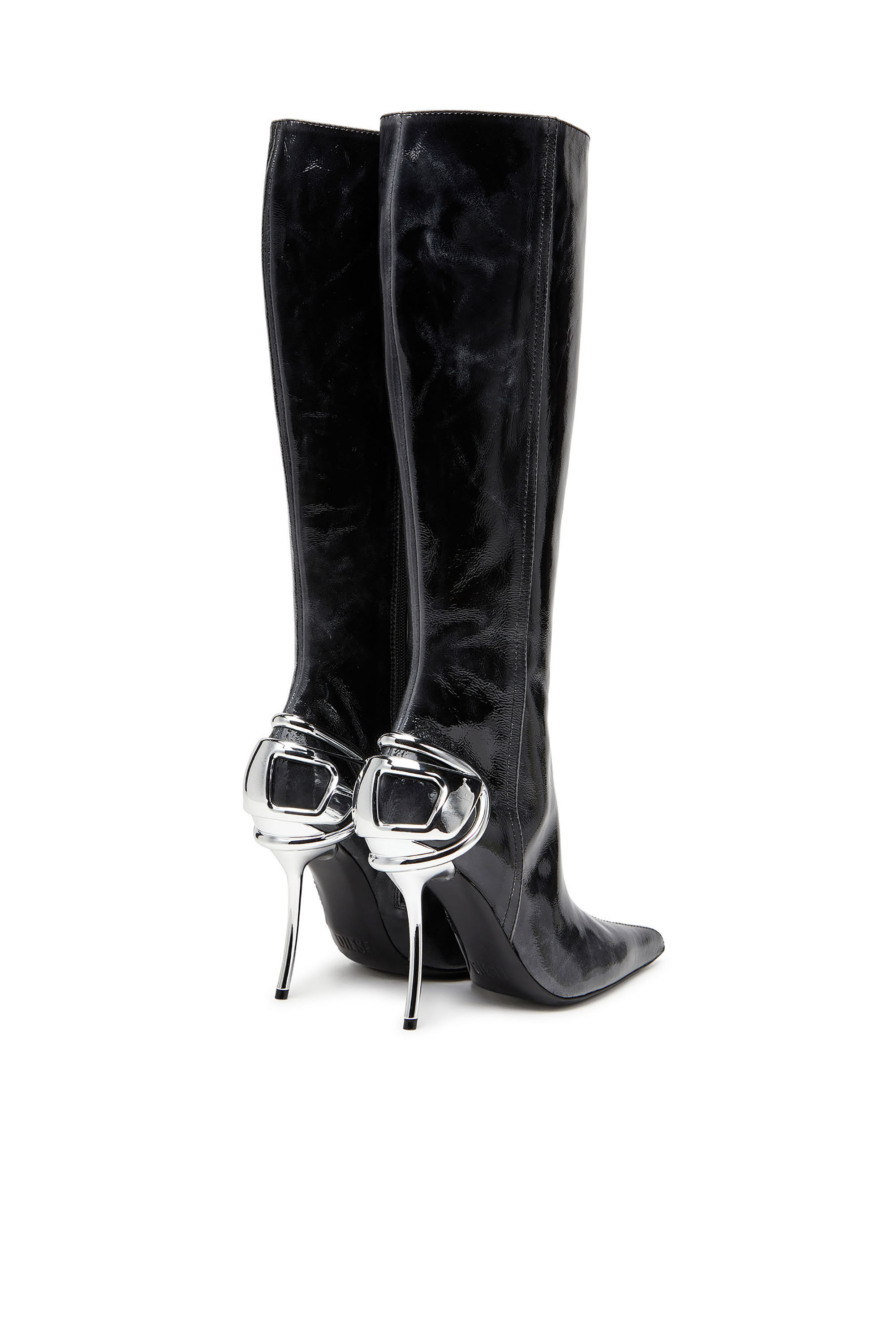 Diesel - D-TEN&HALF HB, D-Ten&Half - Botas de cuero hasta la rodilla Mujer in Negro - 3