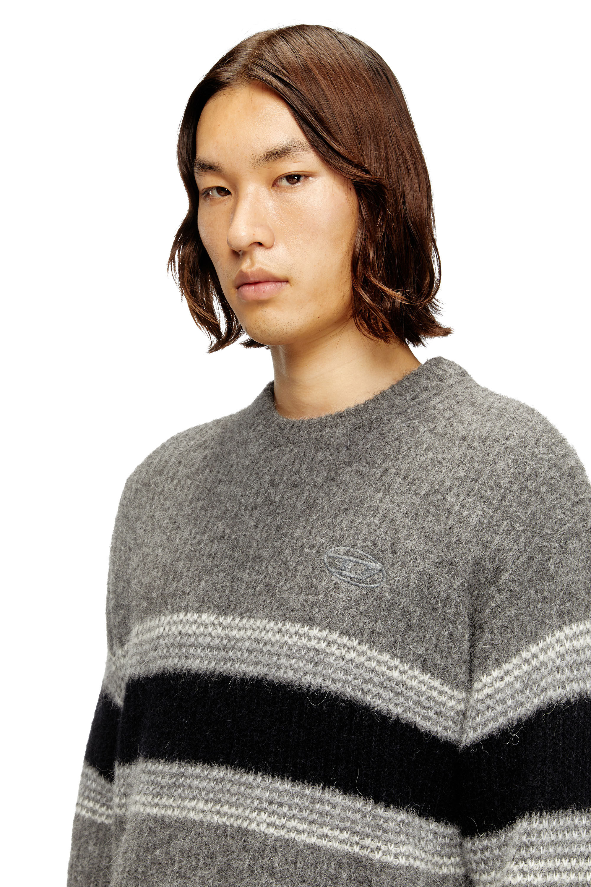 Diesel - K-SOREN, Striped jumper in alpaca blend Hombre in Multicolor - 5
