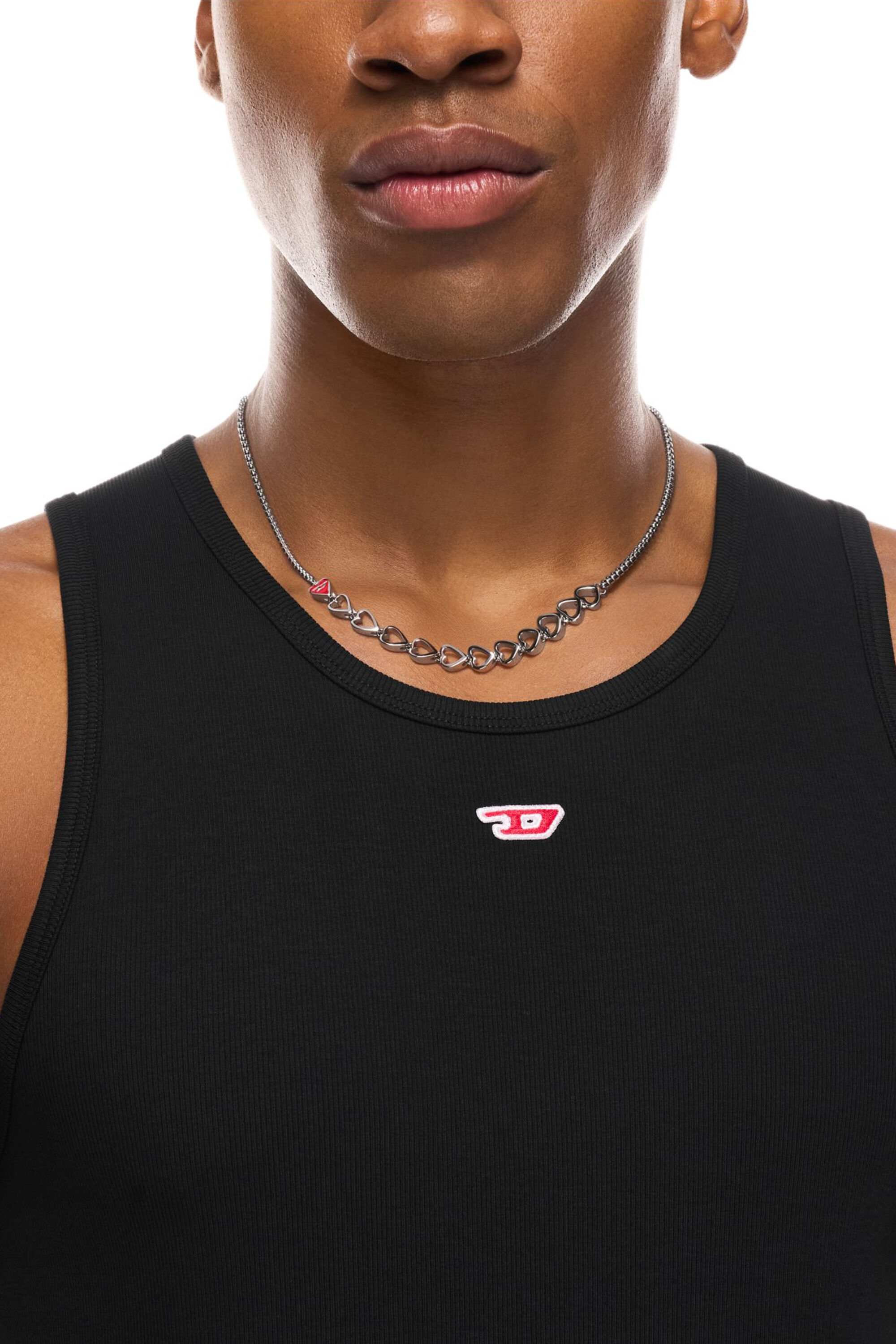 Diesel - DX166640 JEWELLERY, Collar de cadena de acero inoxidable Unisex in Plateado - 4