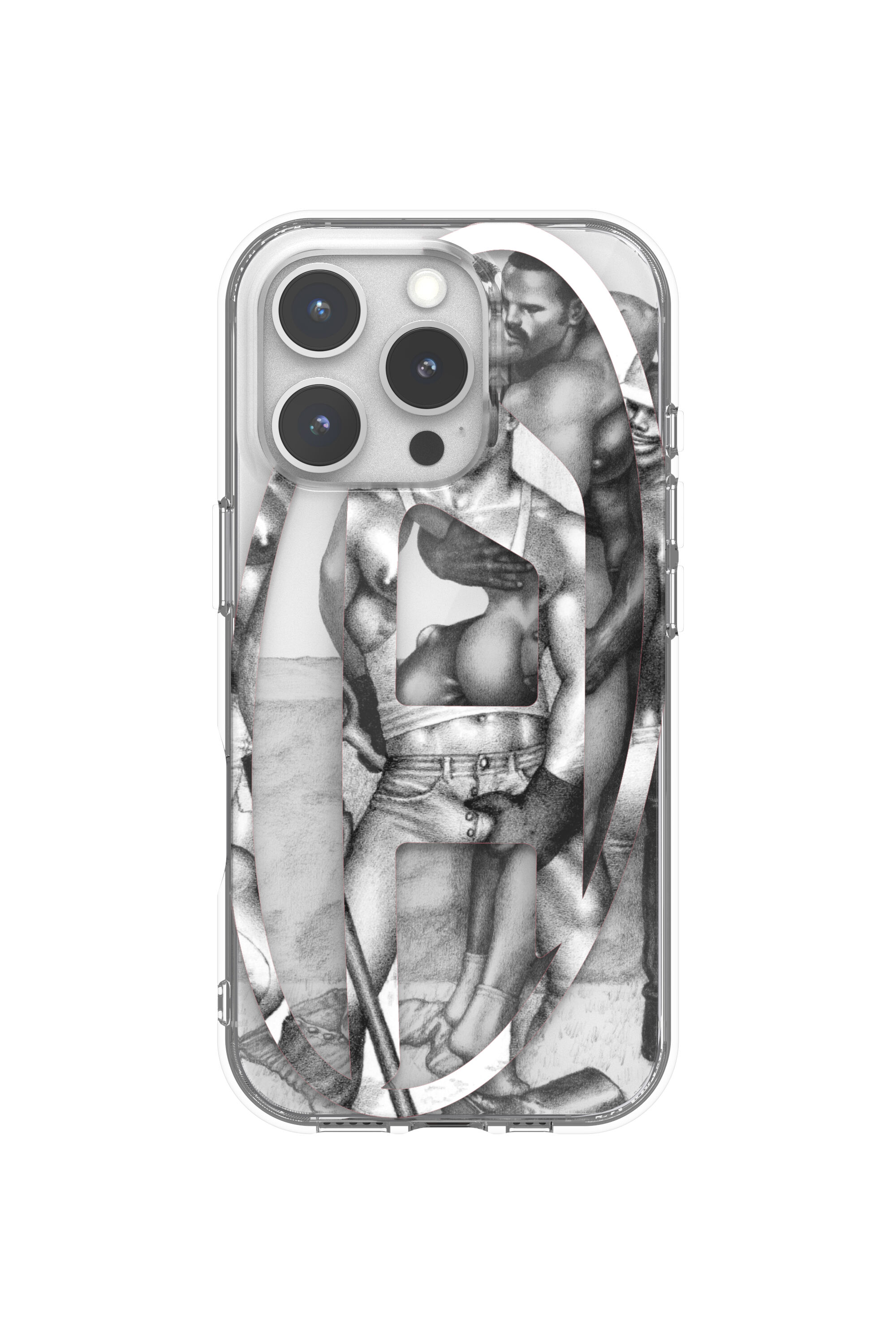 Diesel - 60388 DIESEL TOM OF FINLAND AOP CASE, Funda iPhone 16 Pro ToFF Unisex in Gris - 4