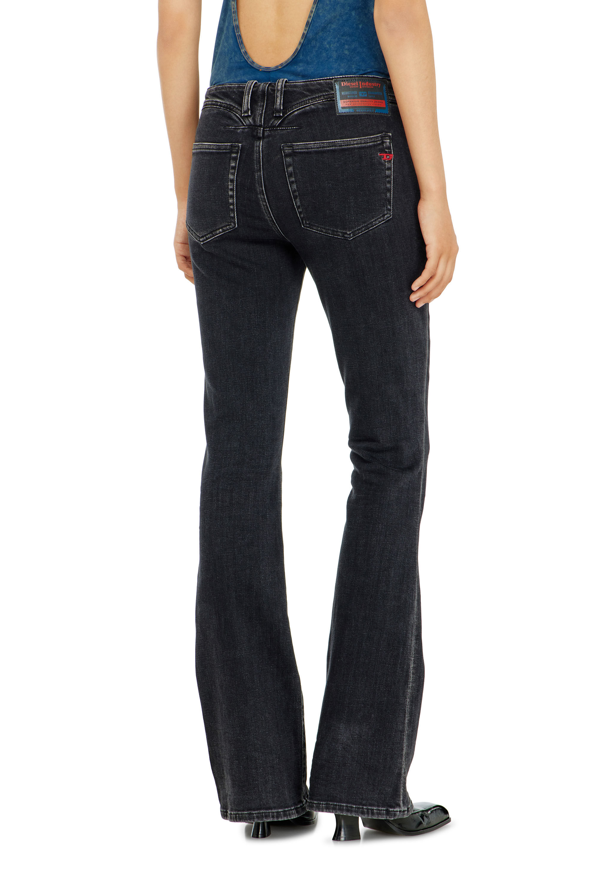 Diesel - Bootcut Jeans 1969 D-Ebbey 09P75 Mujer, Negro/Gris oscuro - 5