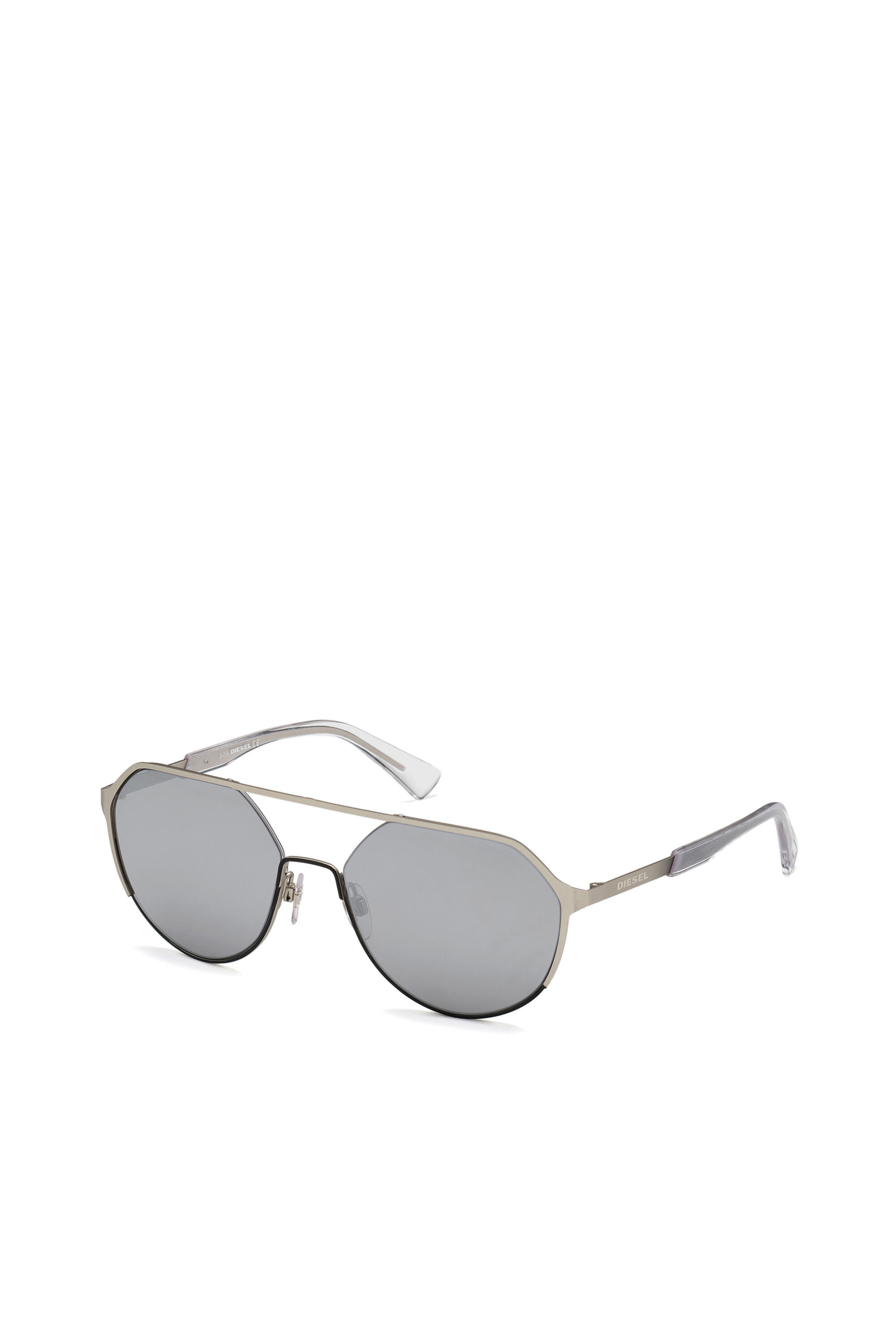 Diesel - DL0324, Gafas metálicas redondeadas Hombre in Gris - 2