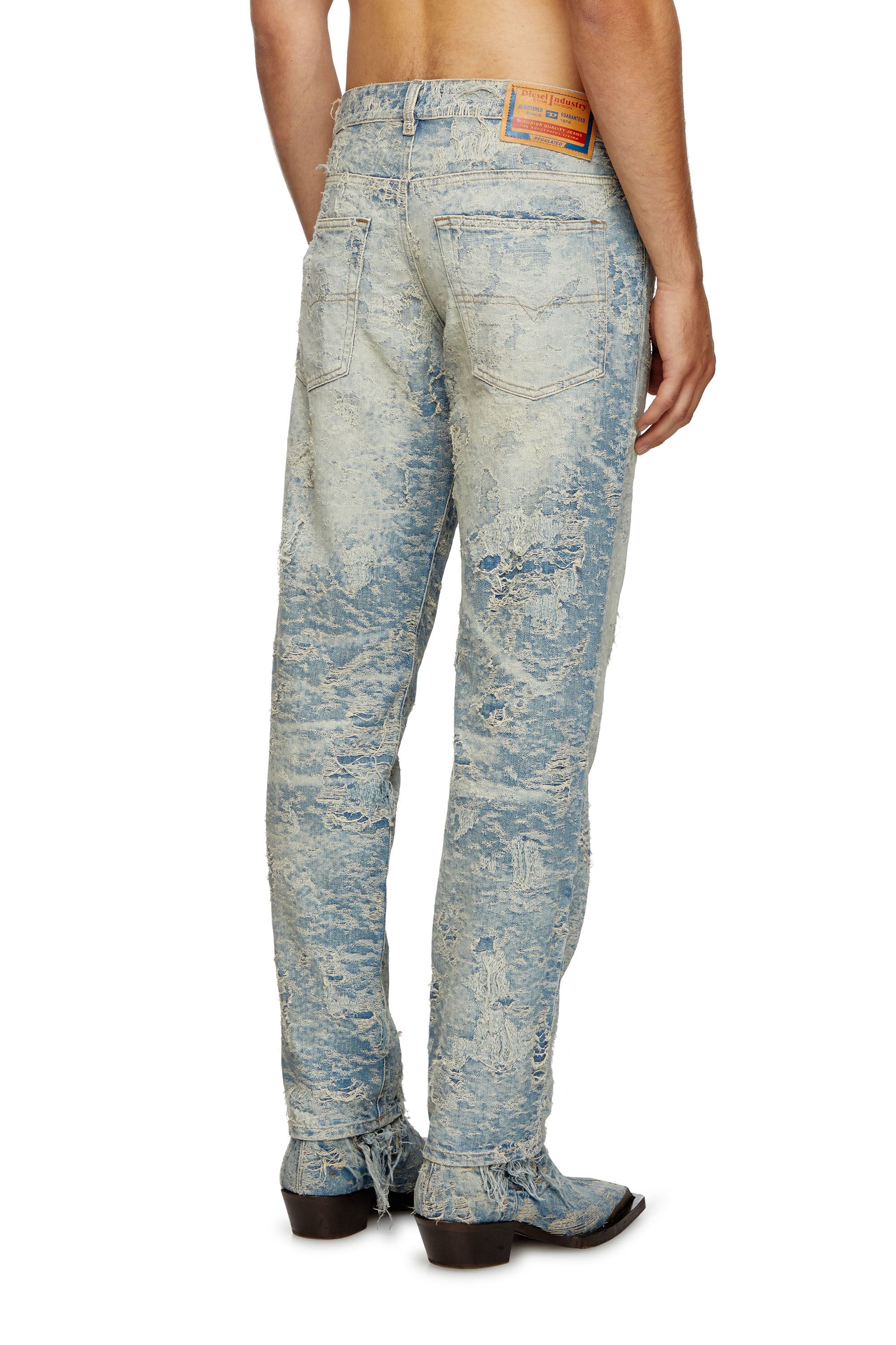 Diesel - Tapered Jeans 2023 D-Finitive 007Z7 Hombre, Azul Claro - 4