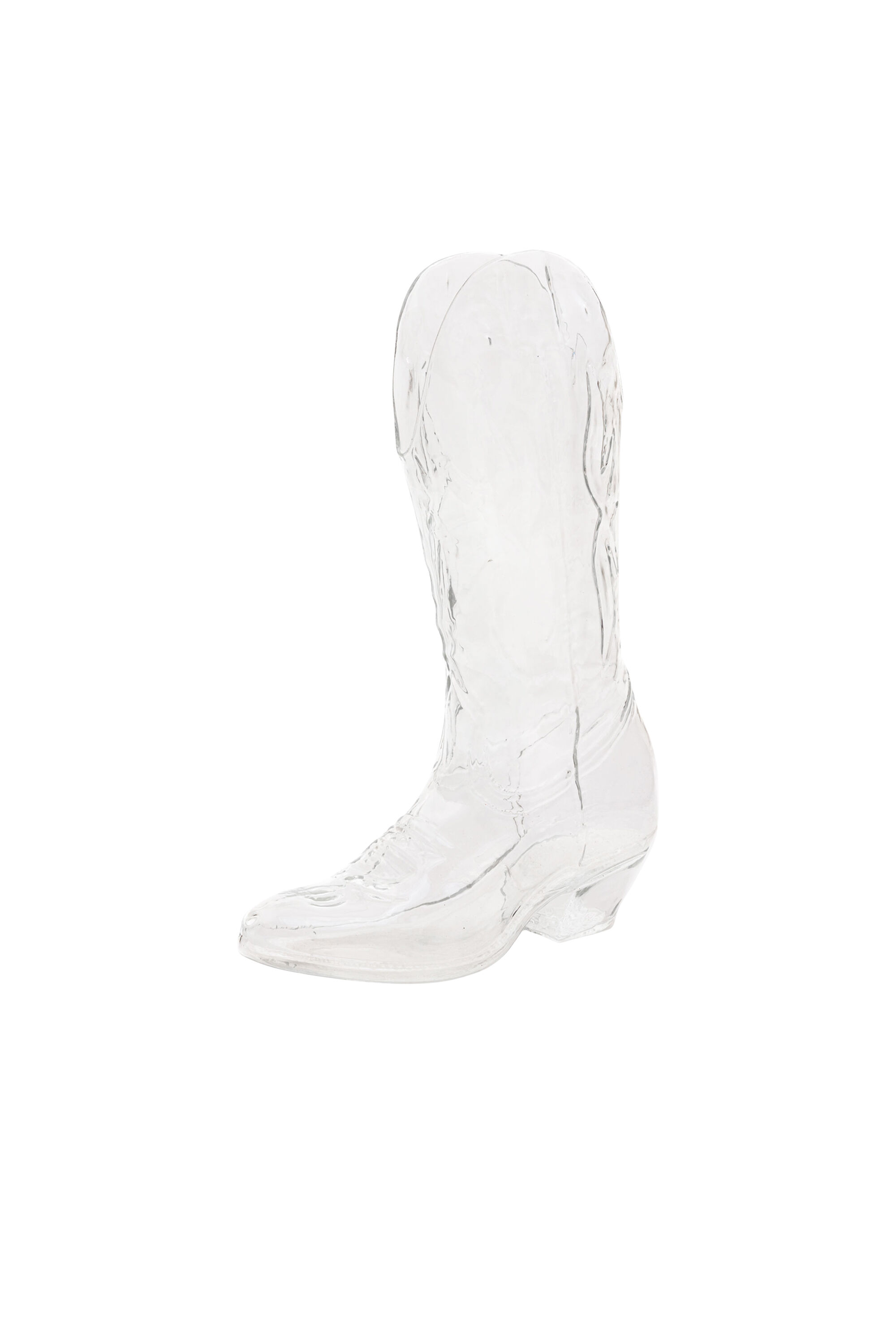 Diesel - 10064 GLASS VASE CRYSTALBOOTIE CM.24X8 H, Jarrón de cristal Unisex in Blanco - 1