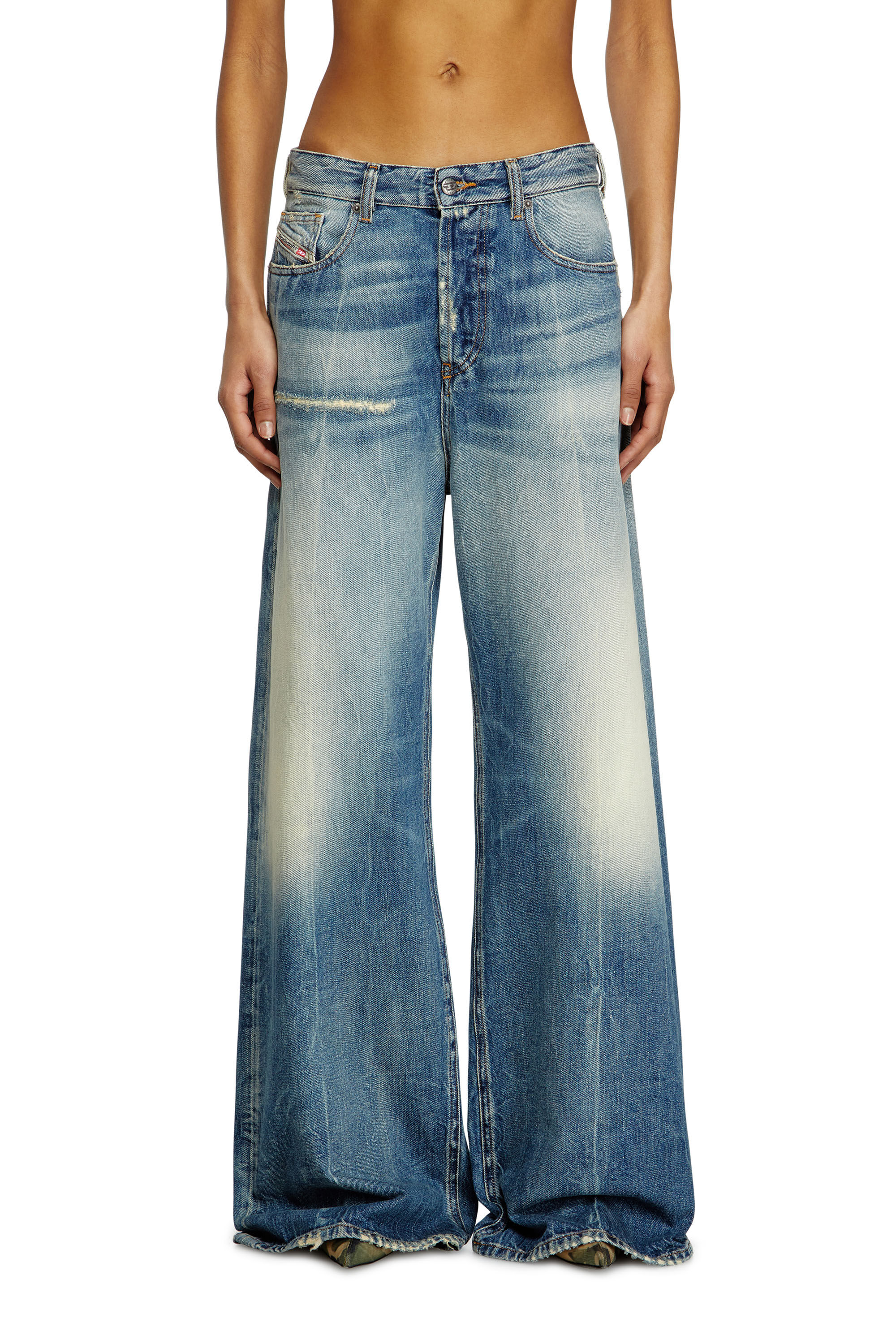 Diesel - Woman's Relaxed Jeans 1996 D-Sire 09L47, Medium blue - 3