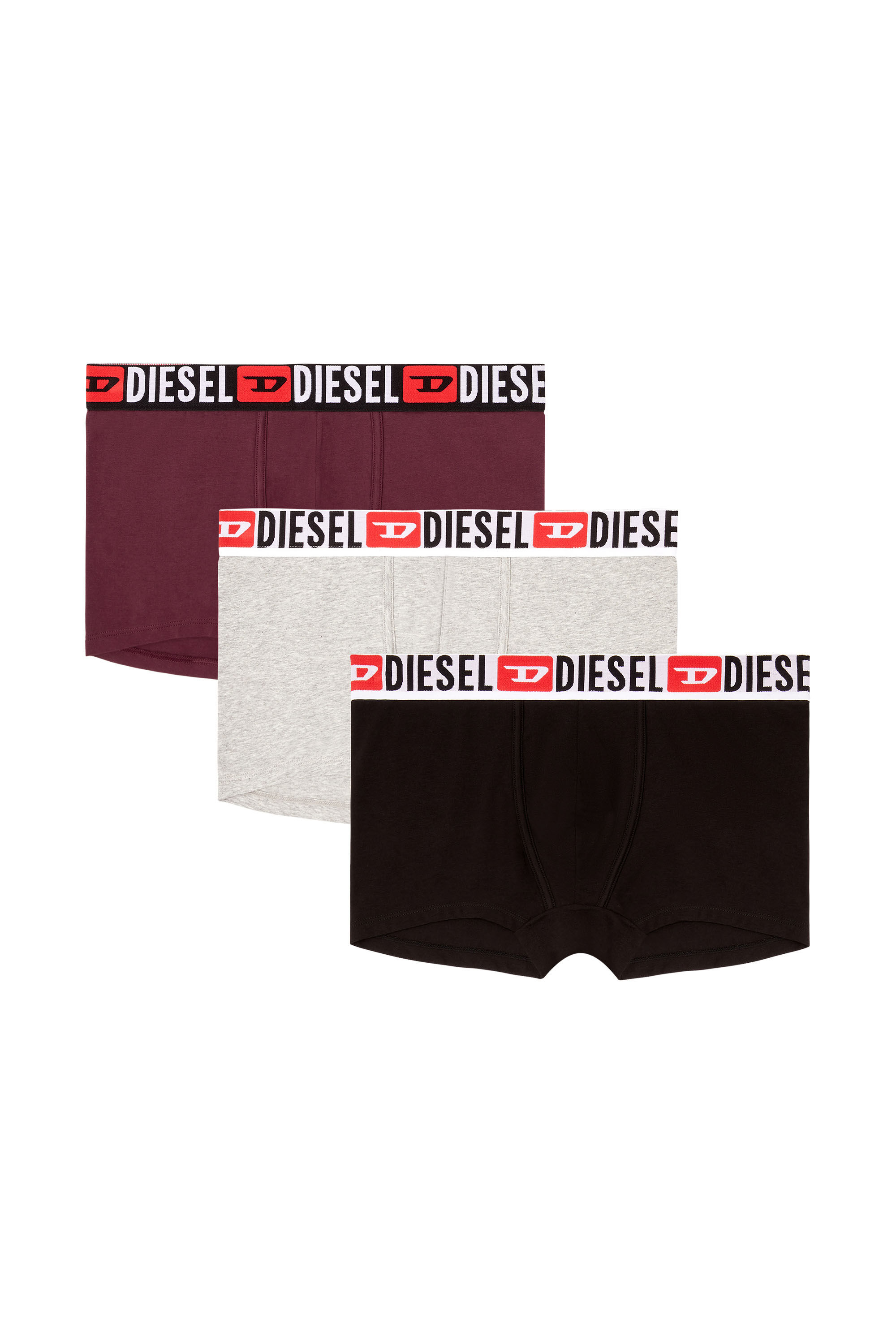 Diesel - UMBX-DAMIENTHREEPACK, Set de tres calzoncillos bóxer con logotipo en la cintura Hombre in Multicolor - 2