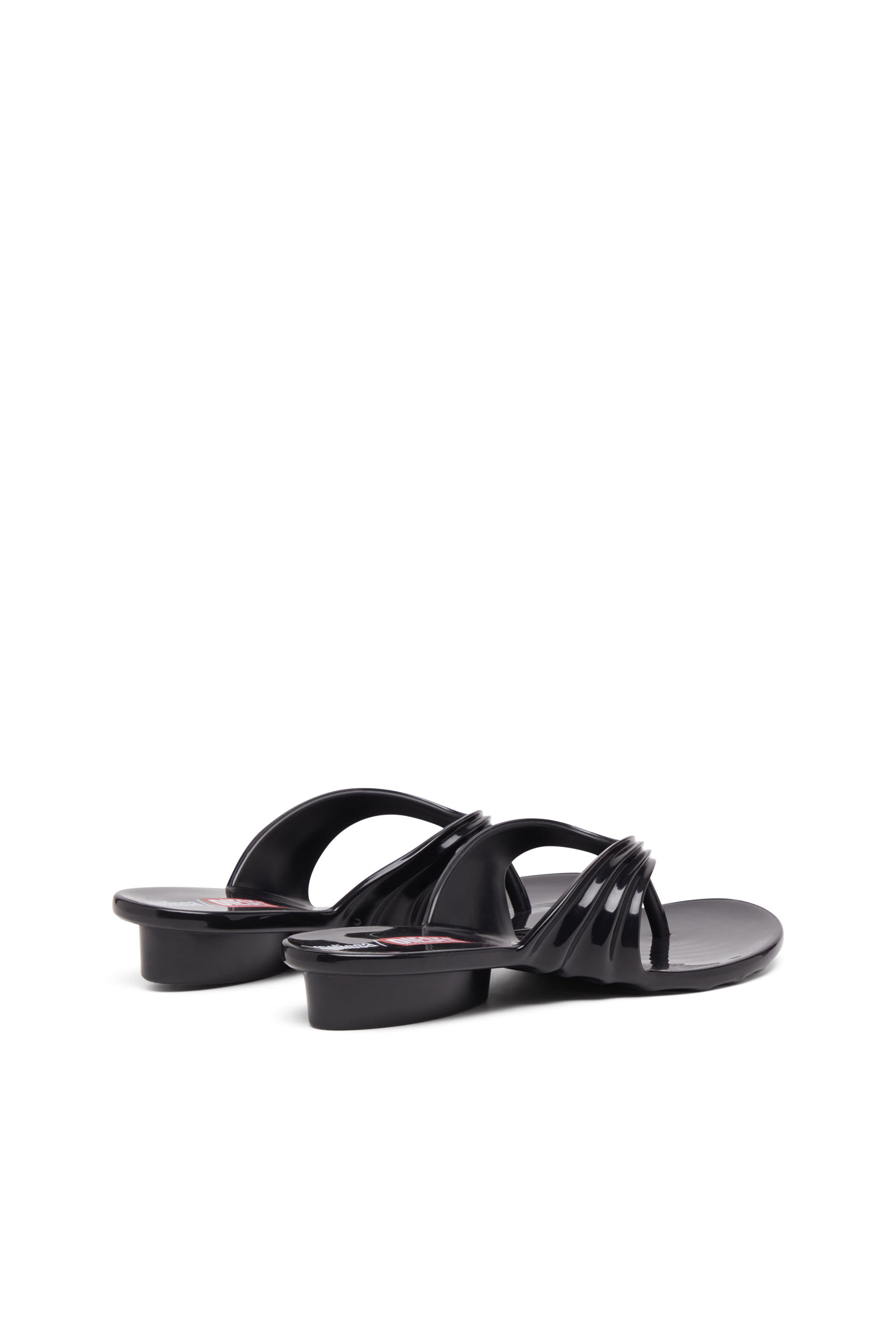 Chanclas esculturales en Melflex® Mujer | Negro | Diesel