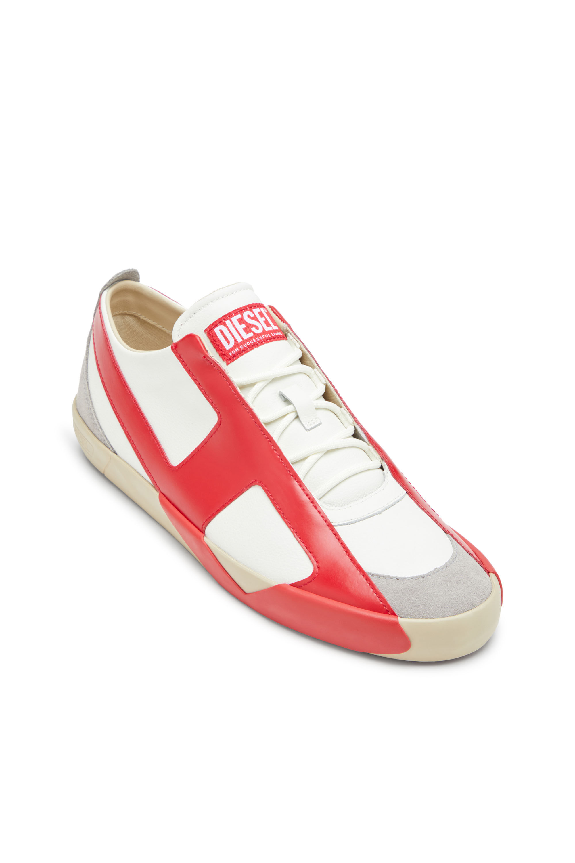 Diesel - S-SLANTE-D LOW, Deportivas de ante y cuero con logotipo D Hombre in ToBeDefined - 6