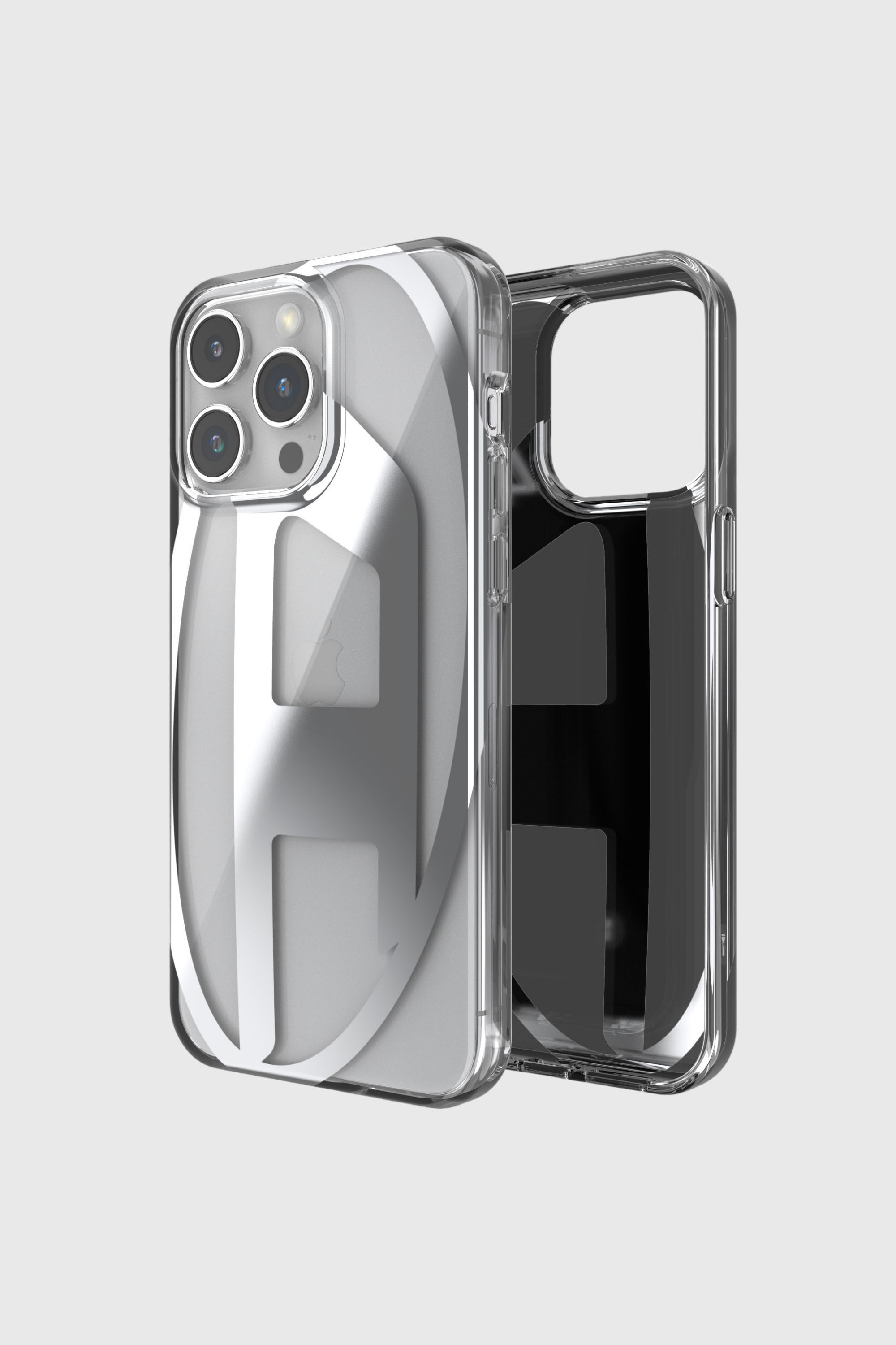 Diesel - 54204 MOULDED CASE, Funda transparente D iP15 Pro Max Unisex in Plateado - 1