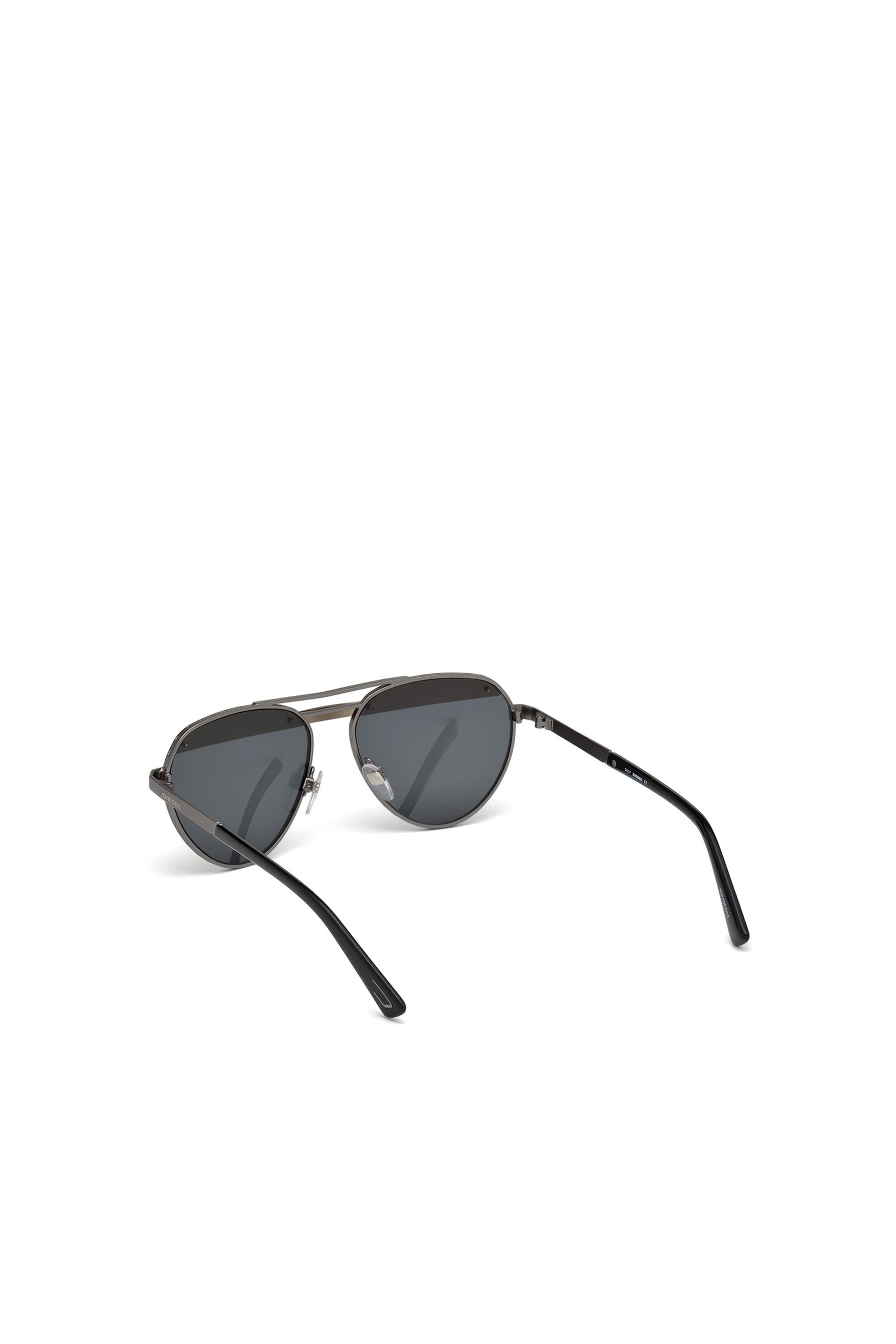 Diesel - DL0261, Gafas de aviador con detalle diagonal Unisex in Negro - 3