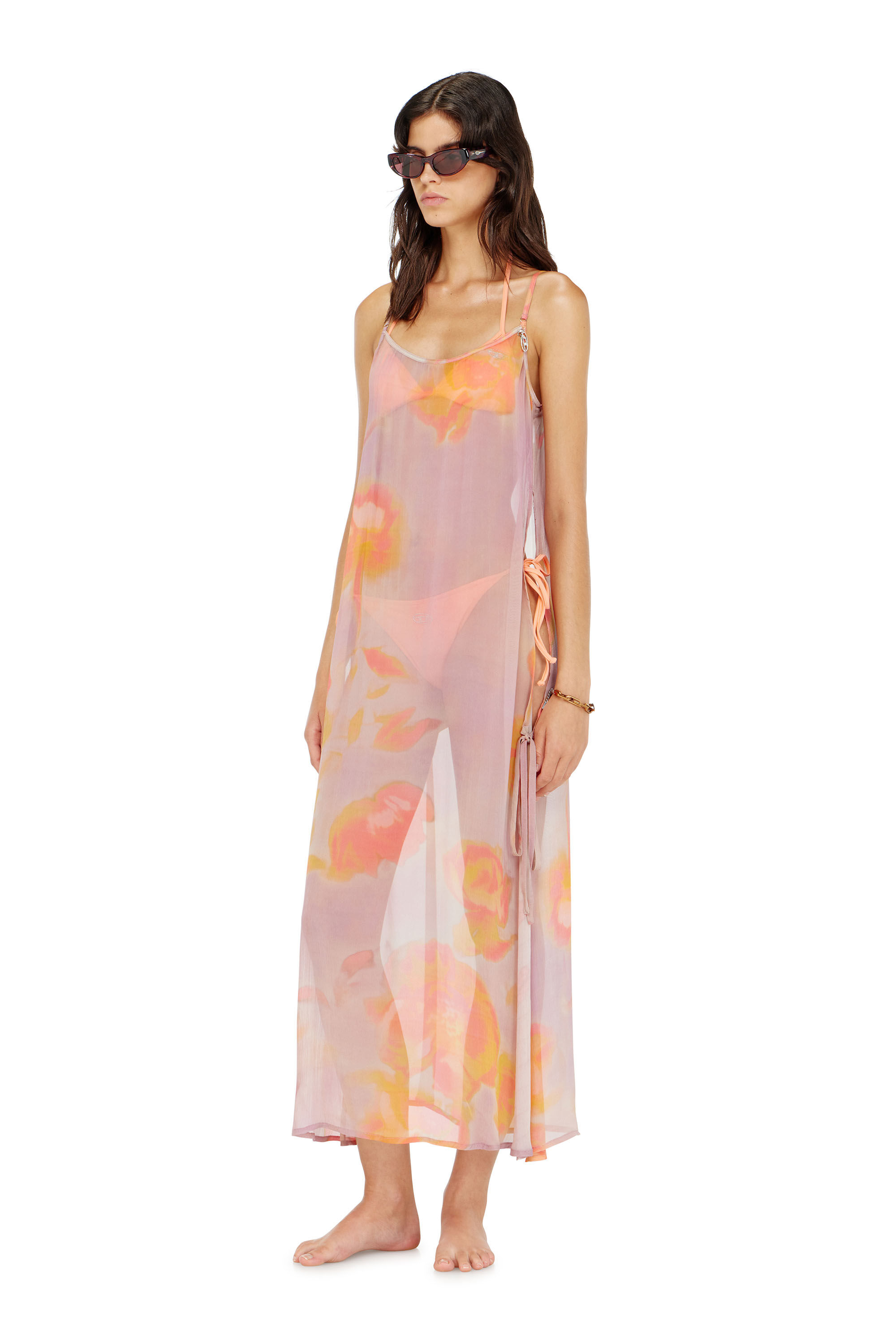 Diesel - VANYA-UTLT, Vestido playero de gasa floral Mujer in ToBeDefined - 1