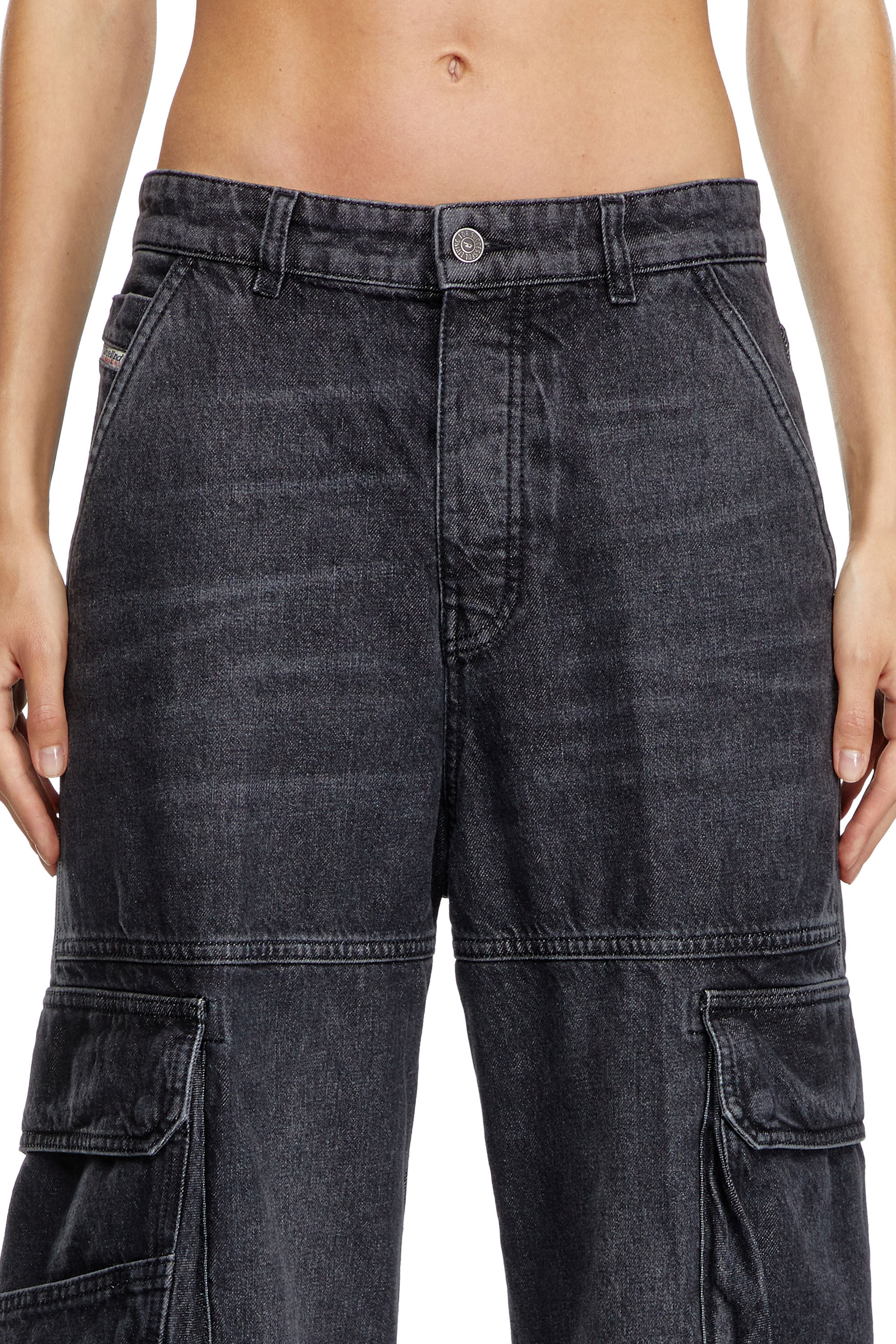 パンツ DIESEL Relaxed Jeans 1996 D-Sire Ohlaa 1996 D-Sire Mujer: Vaqueros cargo, negros | Diesel