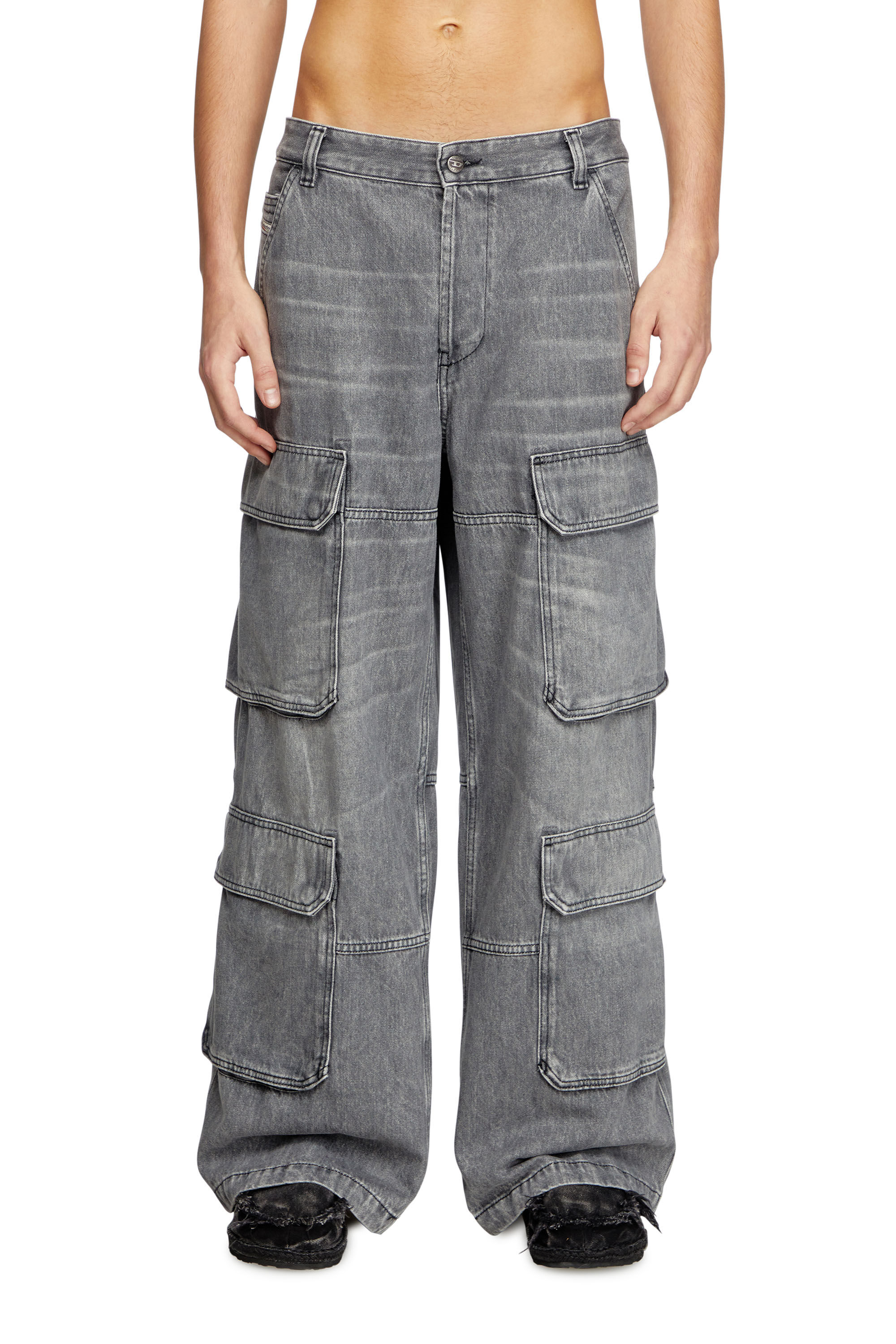 Diesel - Relaxed Jeans D-Touch 0DCBE Hombre, Gris Claro - 3