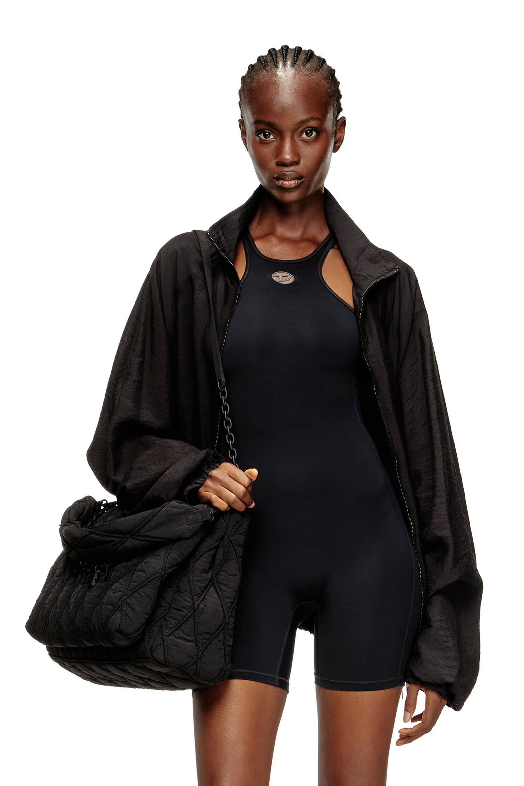 Diesel - NYDIA-UTLT, Mono con espalda deportiva Mujer in Negro - 5