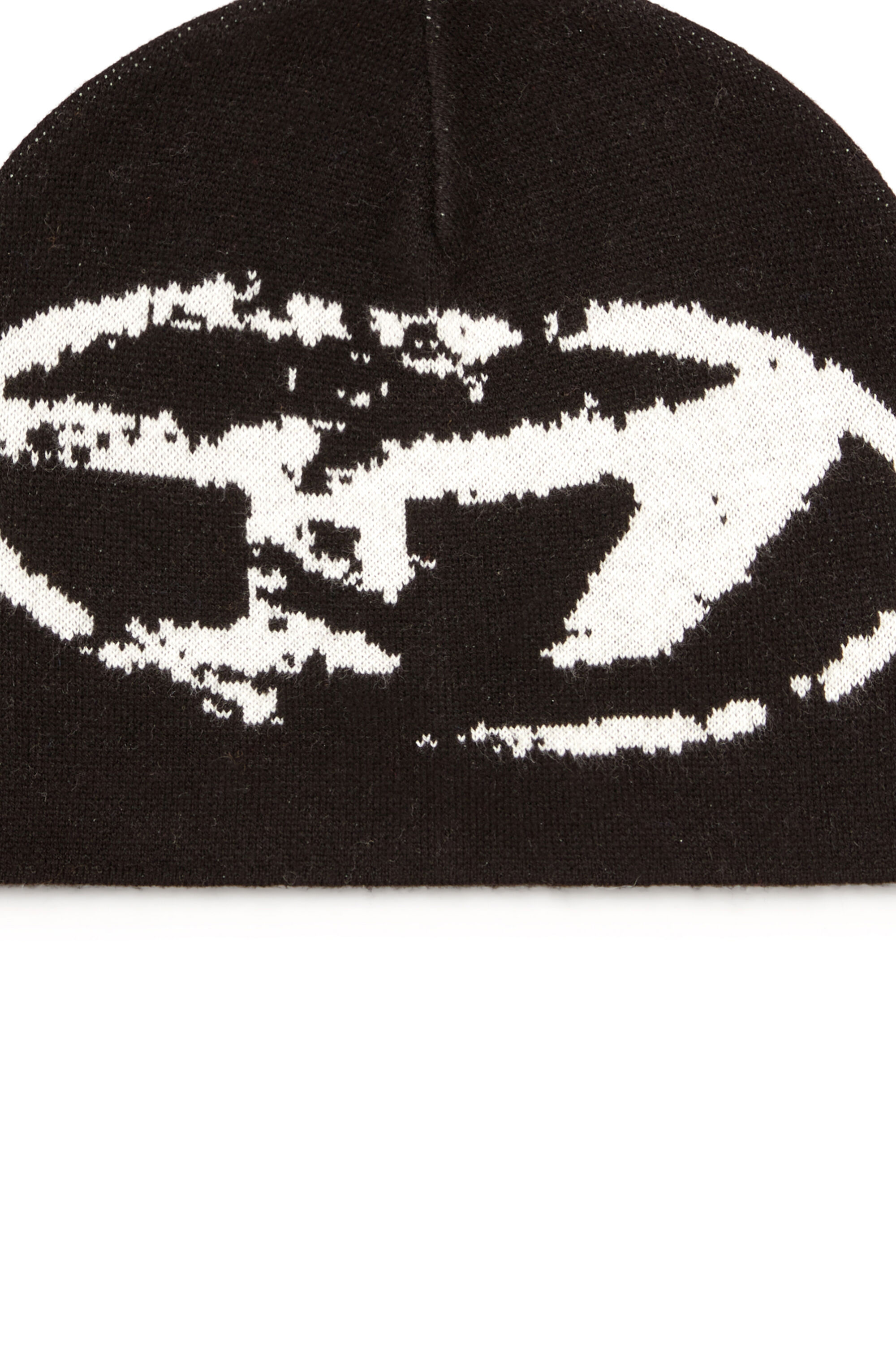 Diesel - K-APITAN, Gorro de mezcla de lana con logo Oval D Unisex in Negro - 3