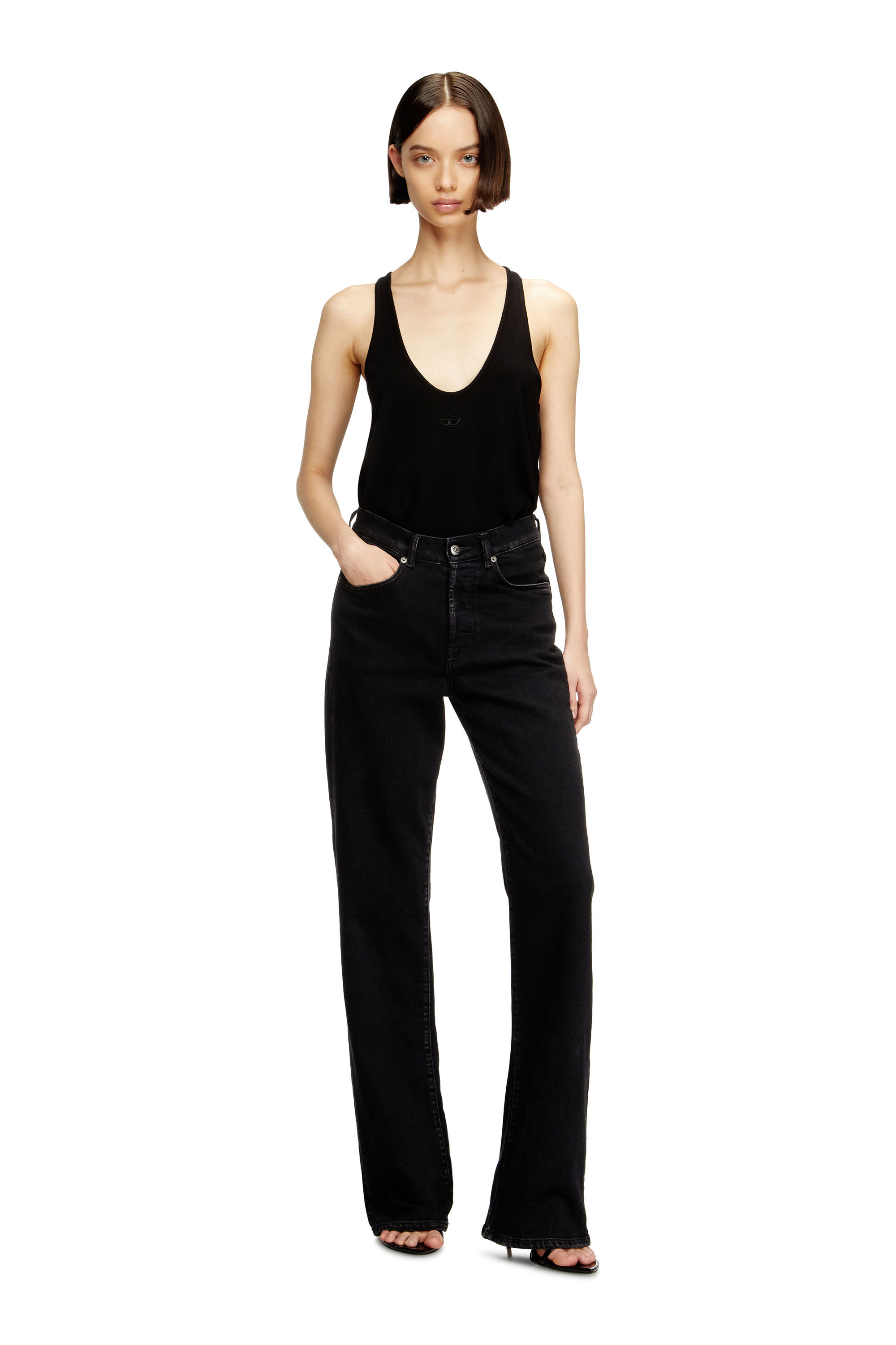 Diesel - Regular Jeans 1971 D-Sent 09N89 Mujer, Negro/Gris oscuro - 1