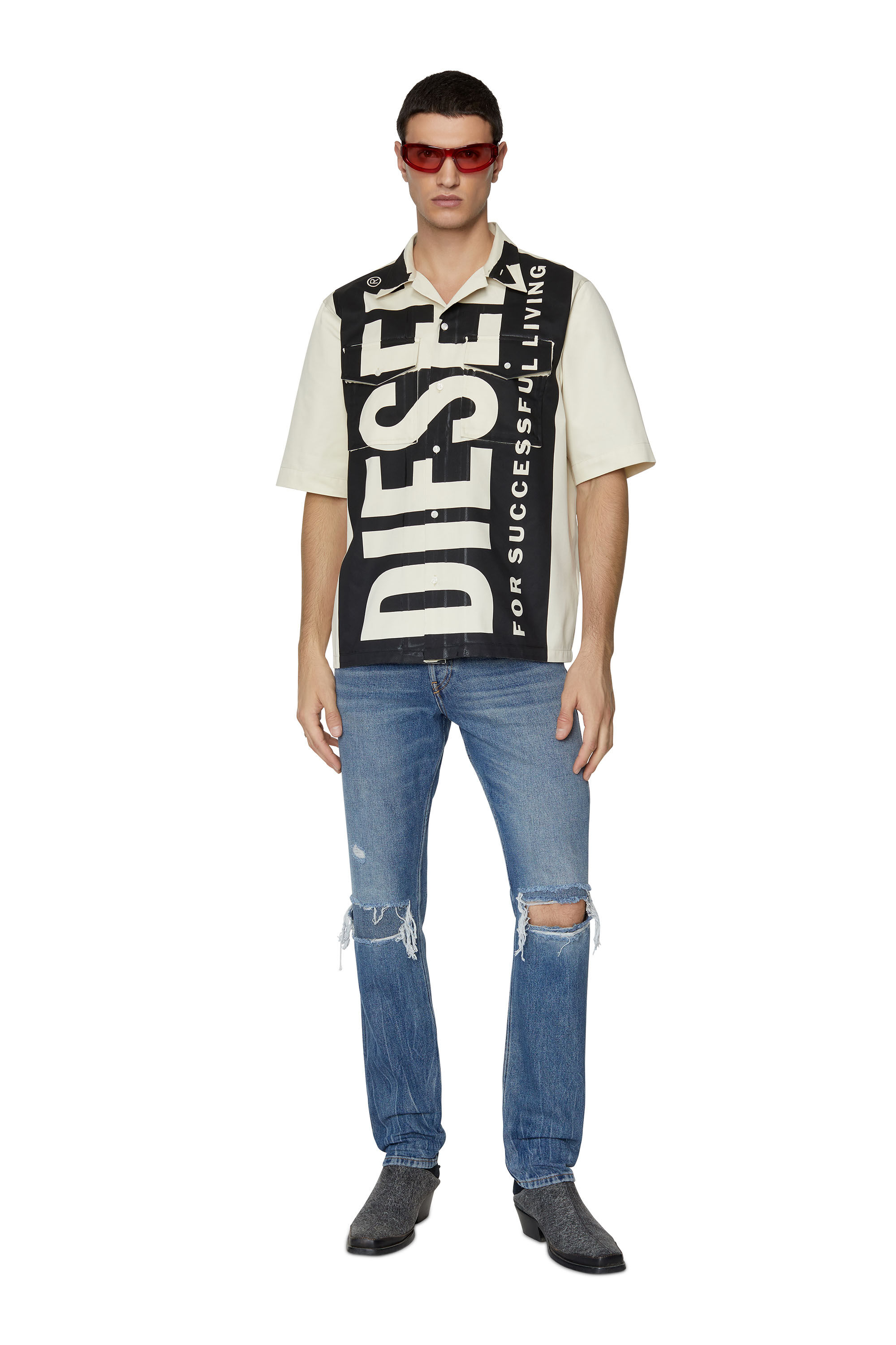 Diesel - 1995 D-Sark 09E02 Straight Jeans, Azul medio - Image 1