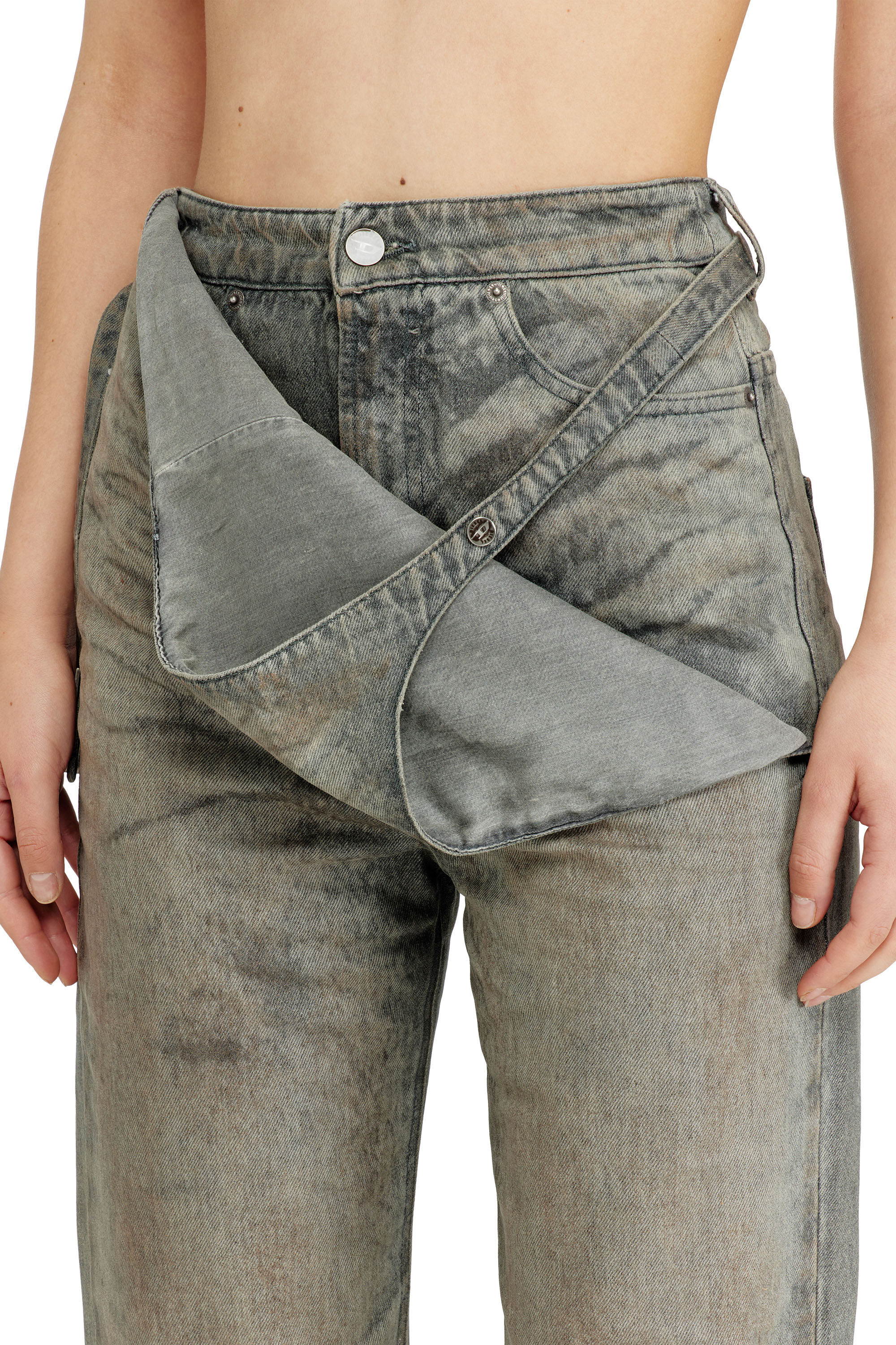 Diesel - Slim Jeans D-THALIRA 09P24 Mujer, Gris - 5