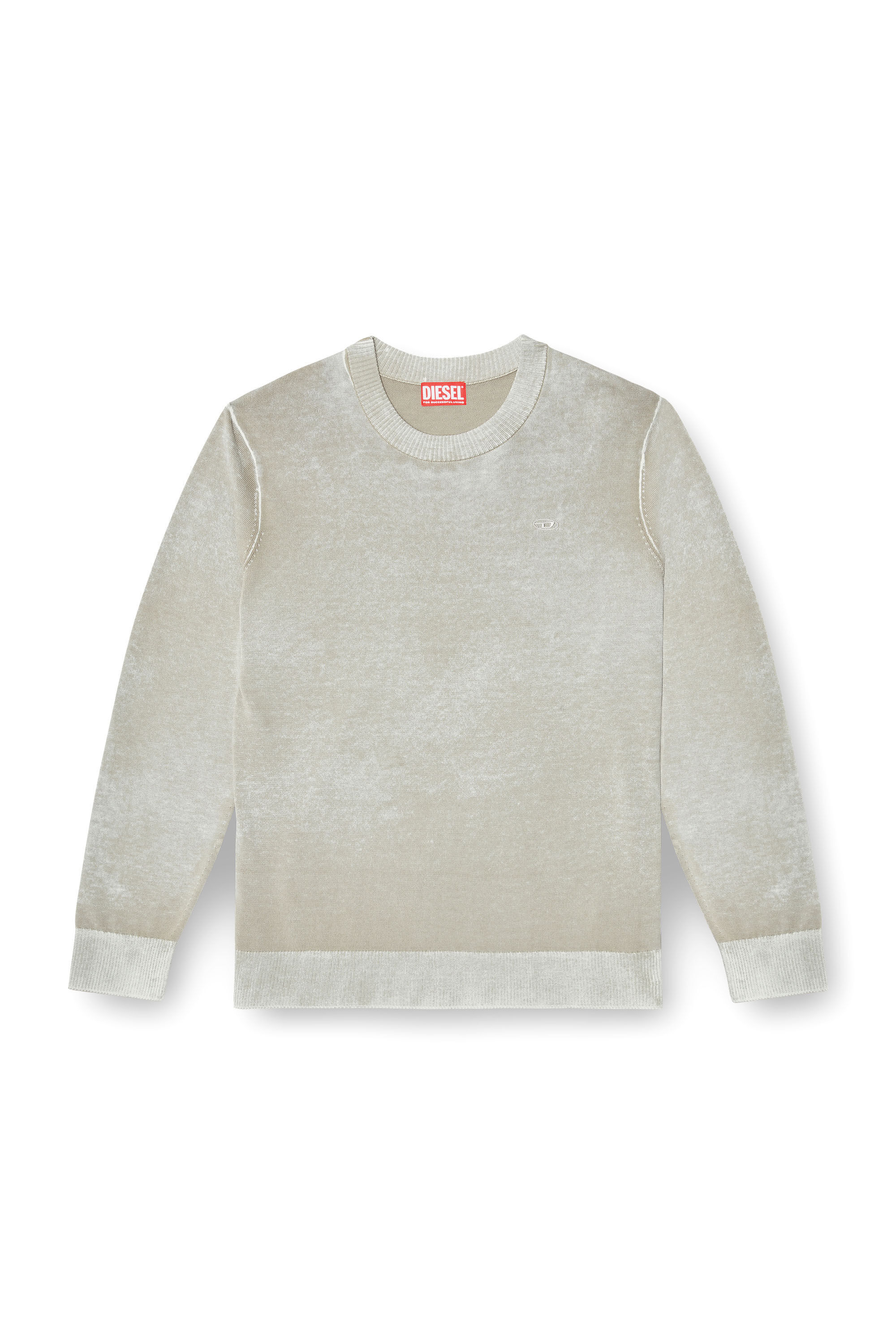Diesel - K-LAURENT, Jersey con estampado inverso descolorido Hombre in Gris - 2
