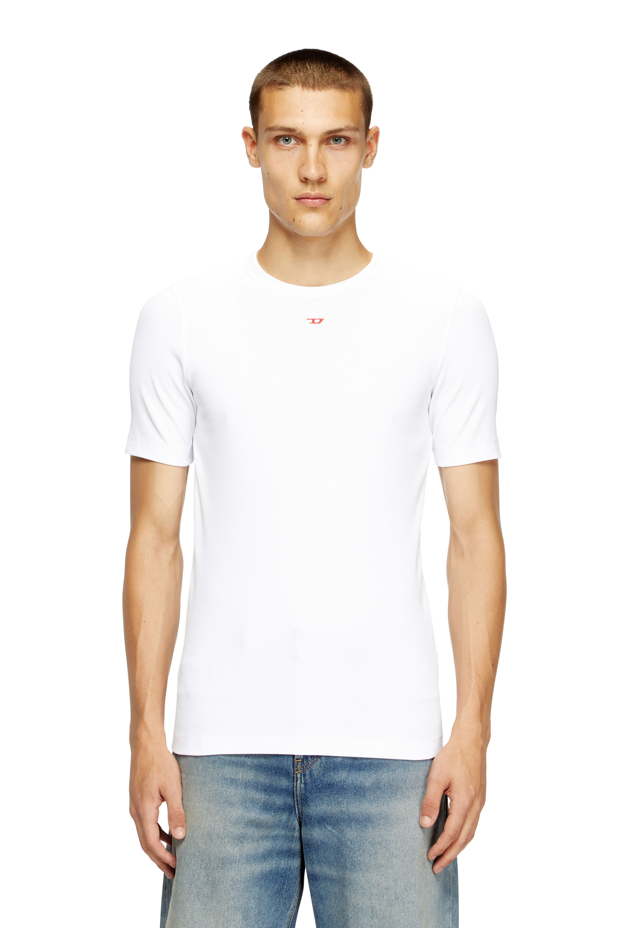 Diesel - D-RIBBER-N, Camiseta con parche D Hombre in Blanco - 3