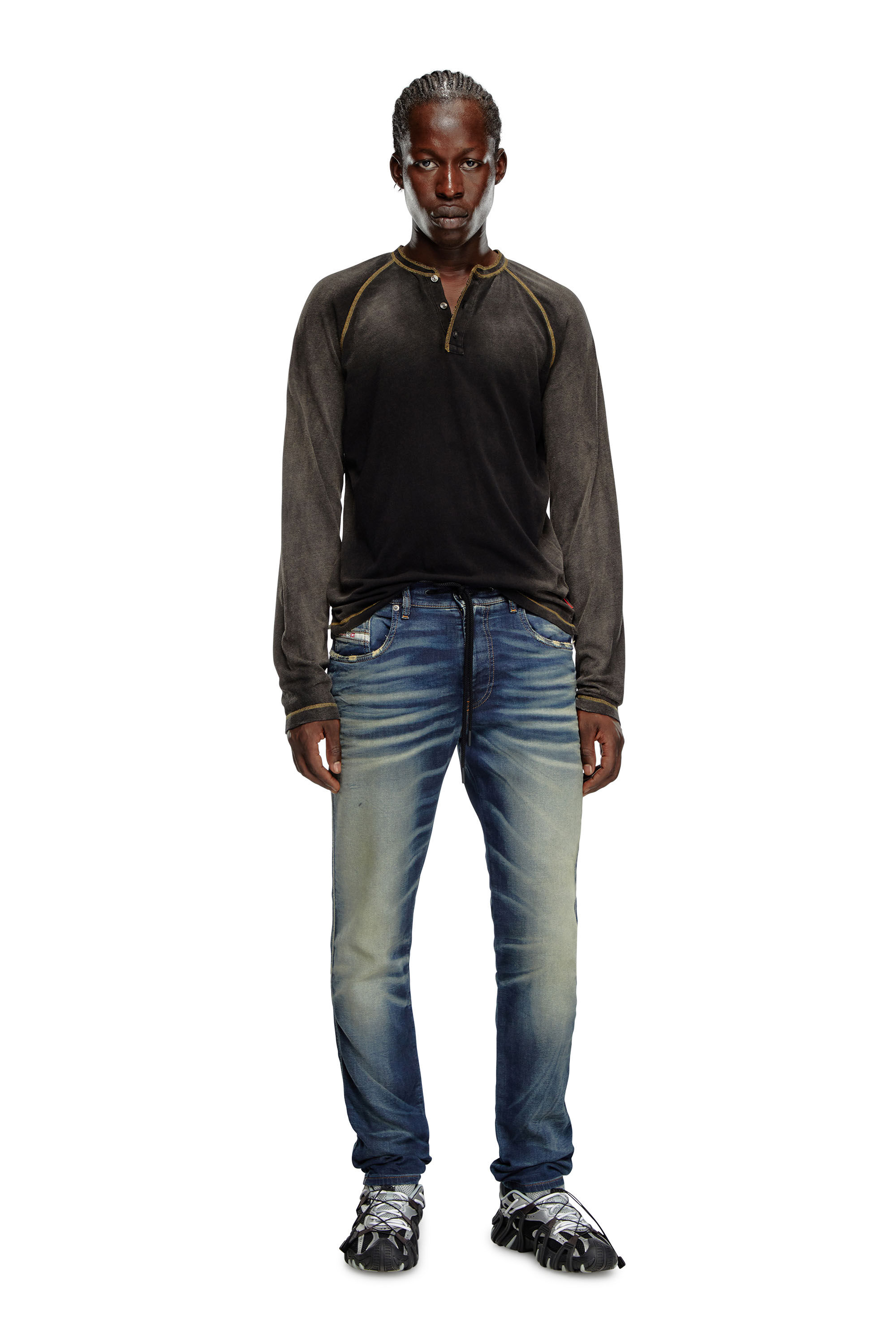 Diesel - Hombre Slim 2060 D-Strukt Joggjeans® 068MH, Azul Oscuro - Image 1