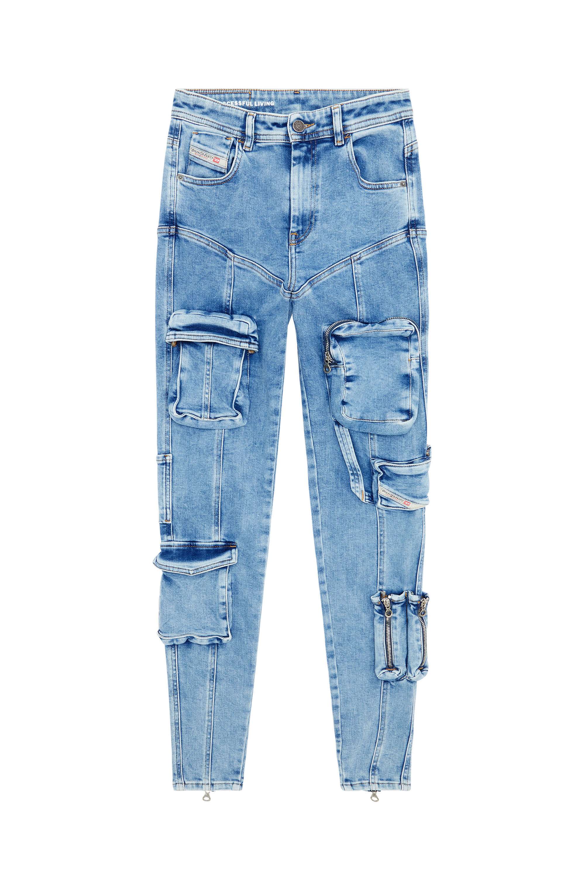 Diesel - Super skinny Jeans 1984 Slandy-High 09F67, Azul Claro - Image 2