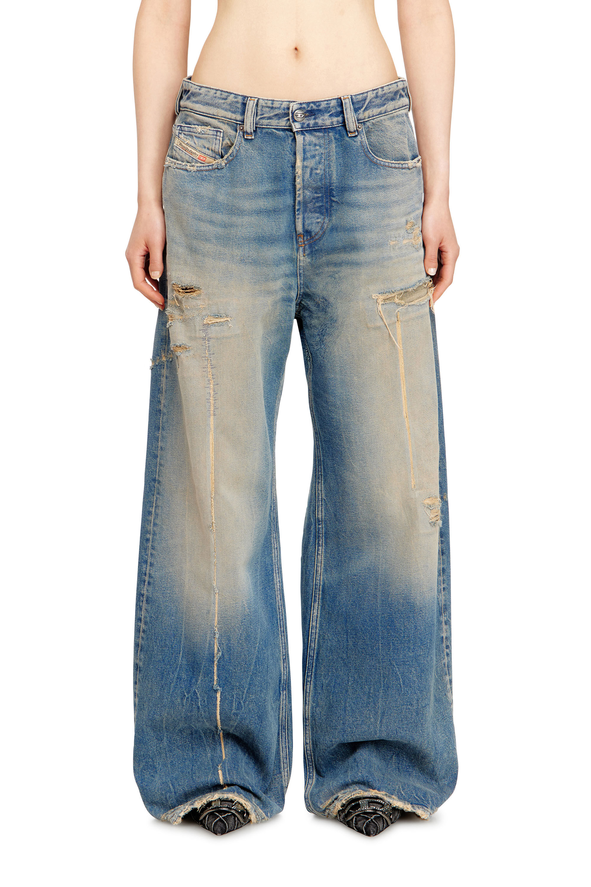 Diesel - Relaxed Jeans 1996 D-Sire 09N29 Mujer, Azul medio - 3