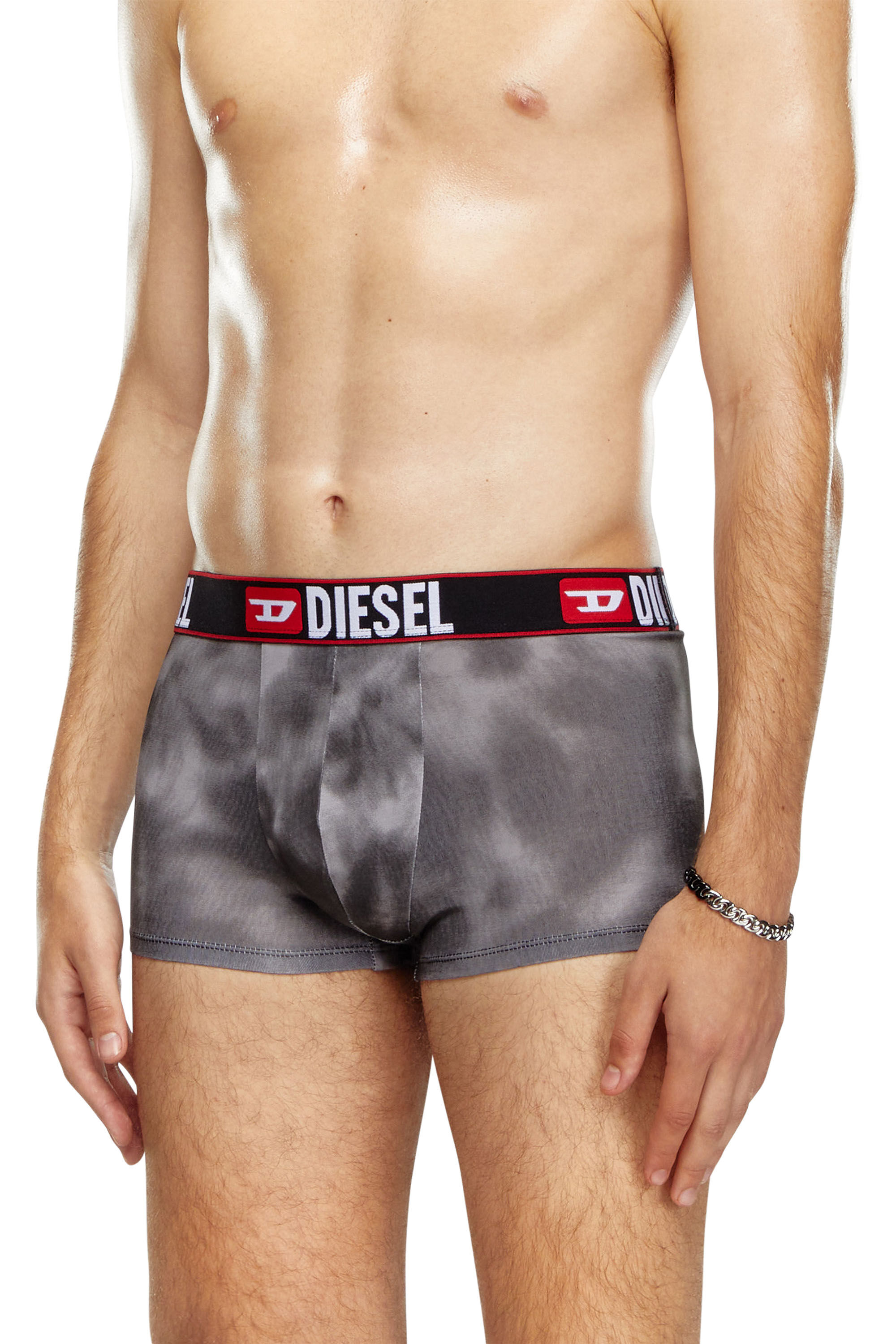 Diesel - UMBX-DAMIEN, Bóxers ajustados con estampado nublado Hombre in Negro - 3