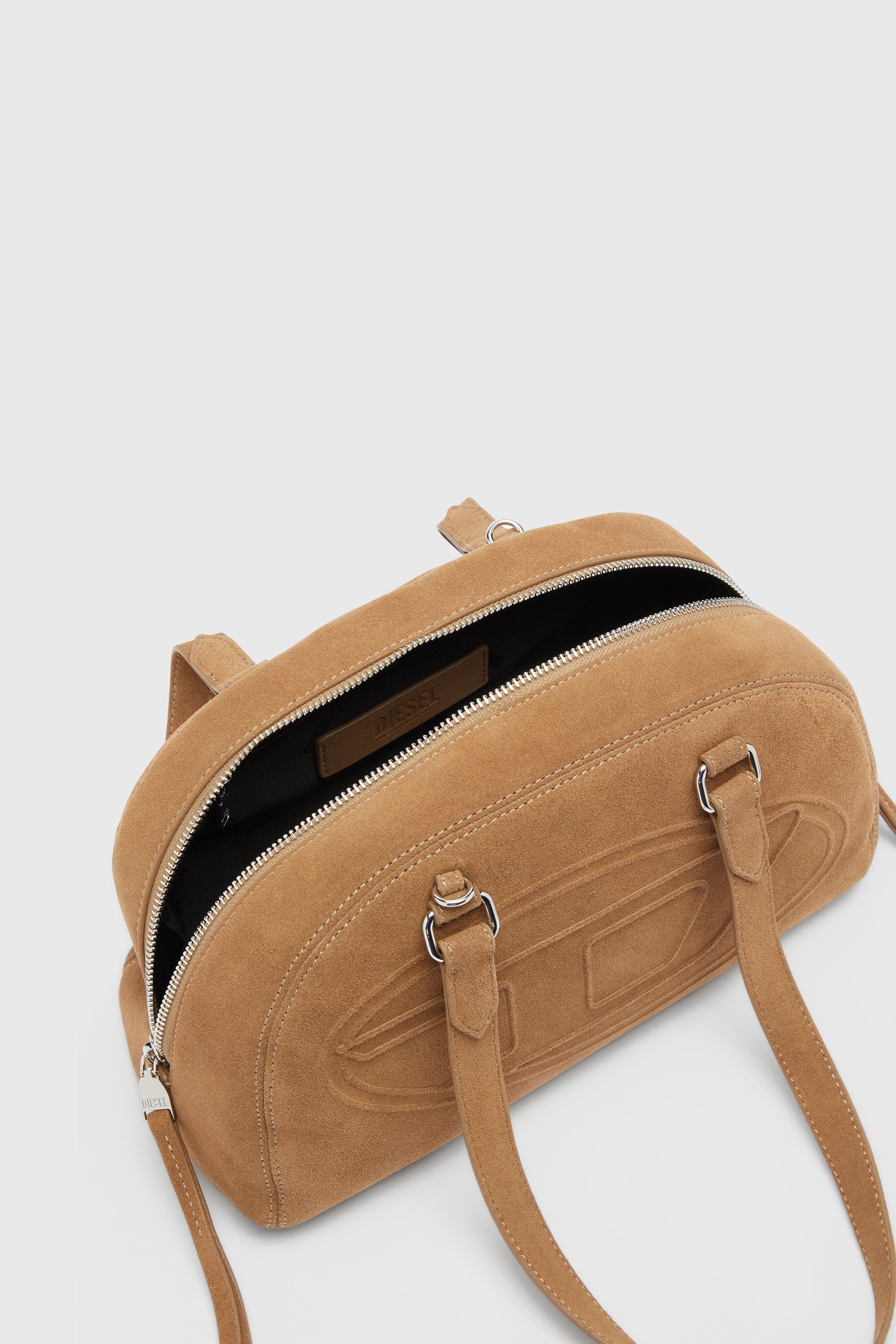 Diesel - 1DR DOME SHOULDER, 1DR Dome-Bolso de hombro en ante con Logo Oval D Unisex in Beige - 5